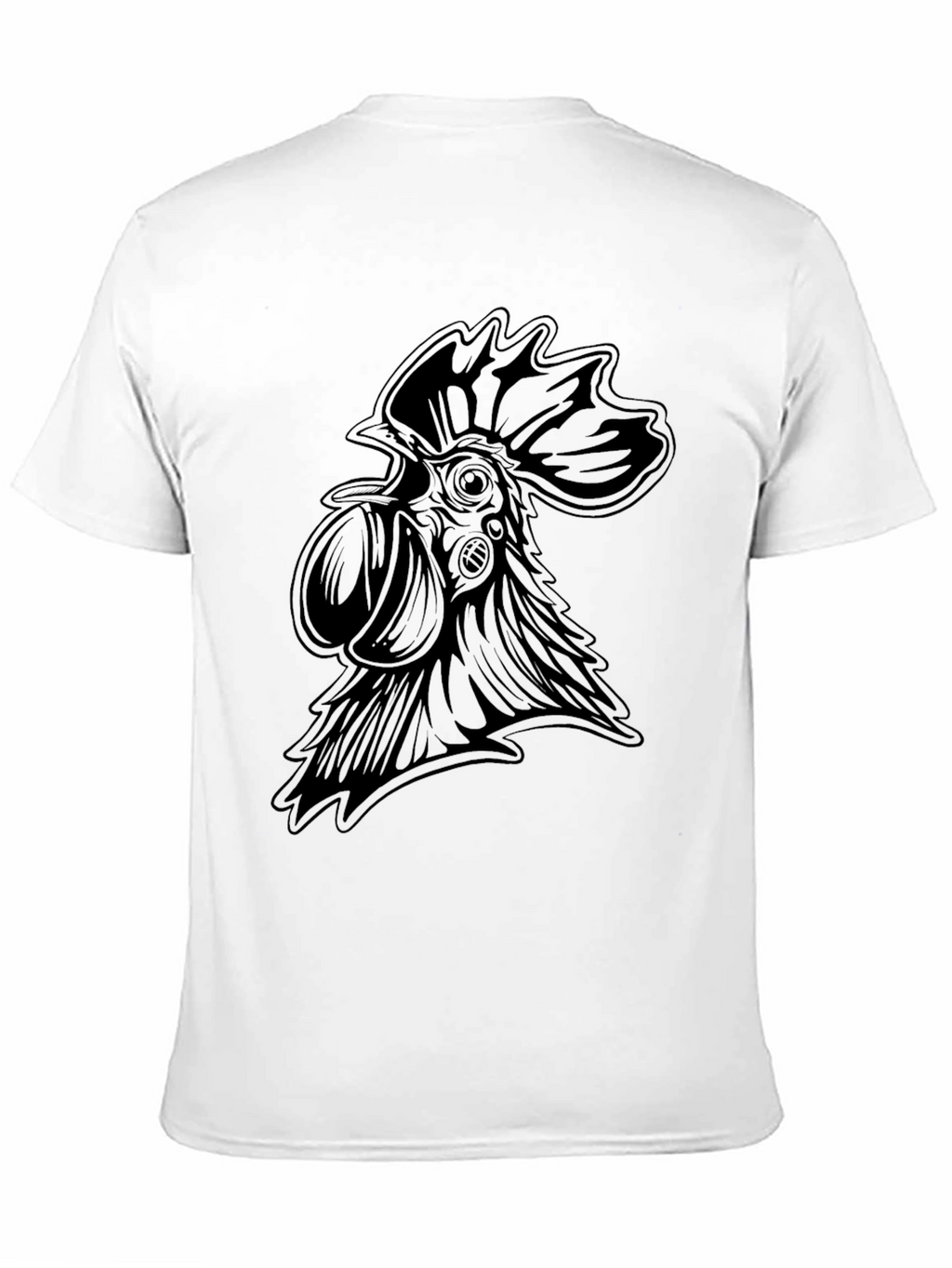 Mens Black Rooster Graphic T-Shirt
