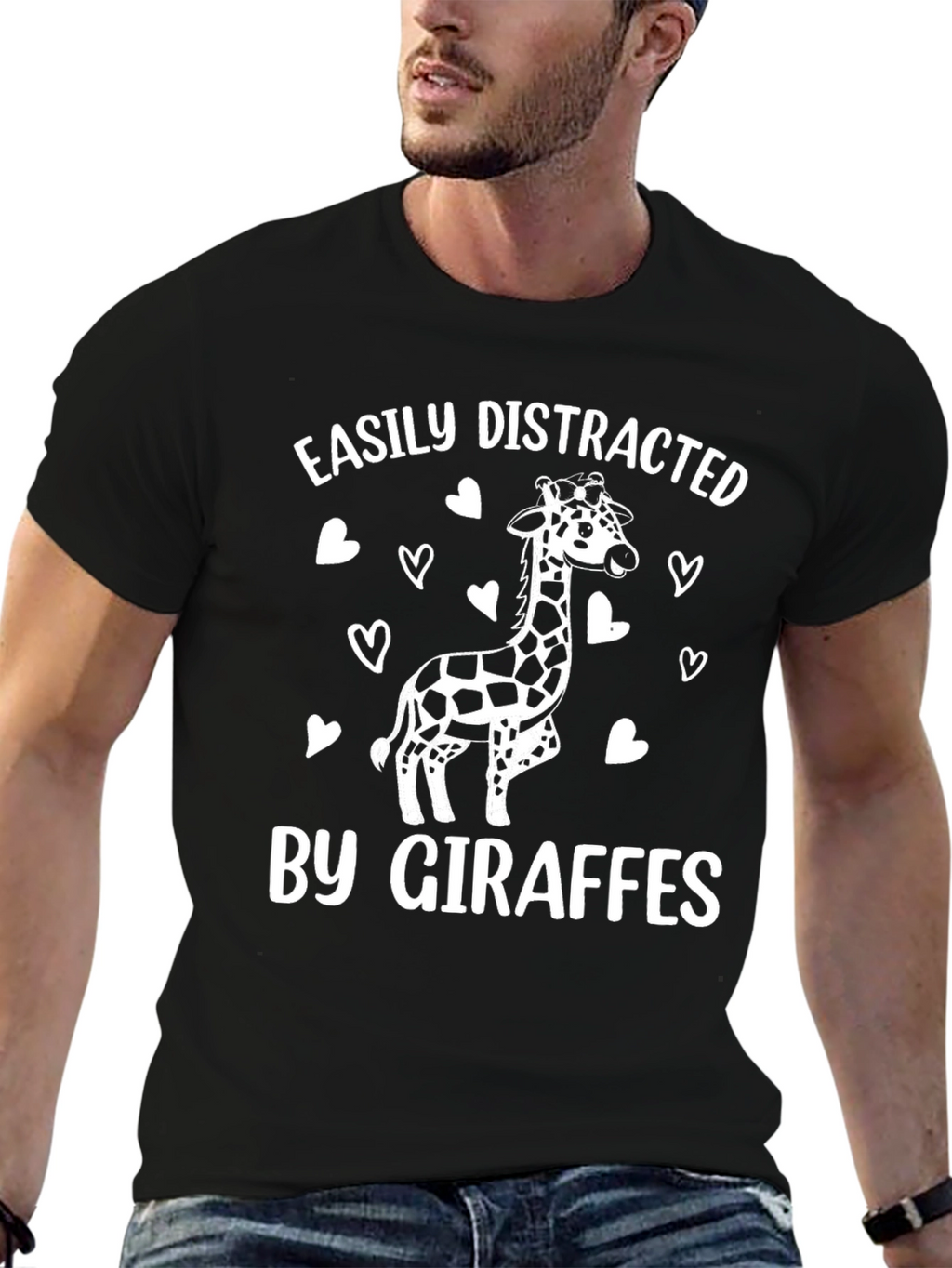 Easily Distracted by Giraffes T-Shirt