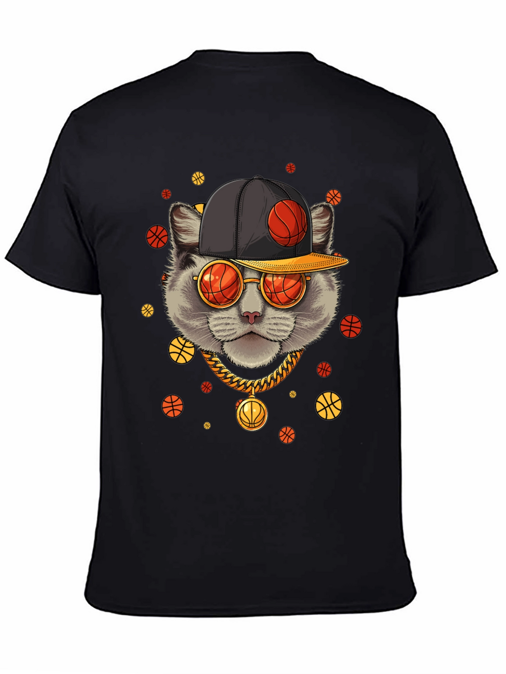 Basketball Cat Graphic Tee