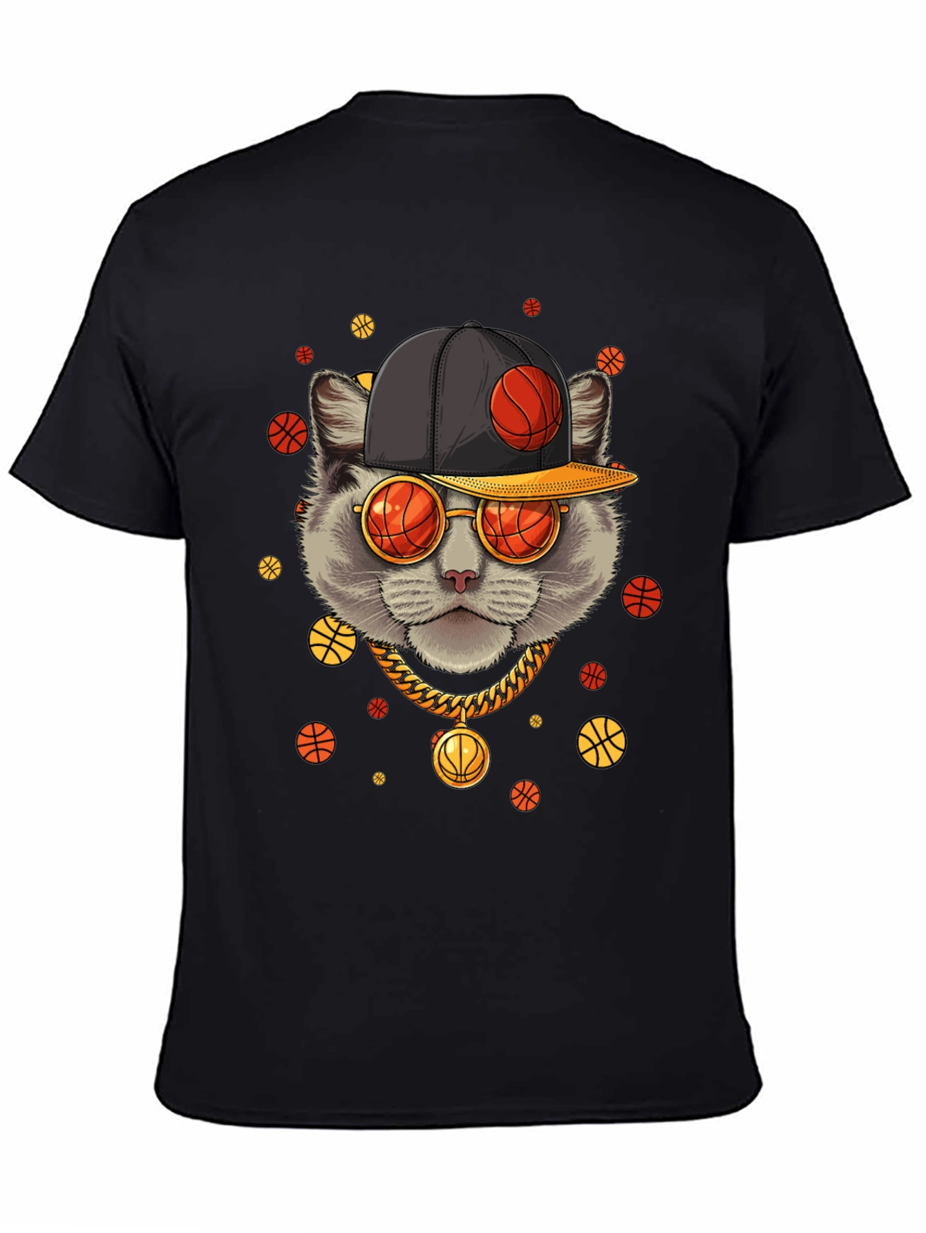 Basketball Cat Graphic Tee