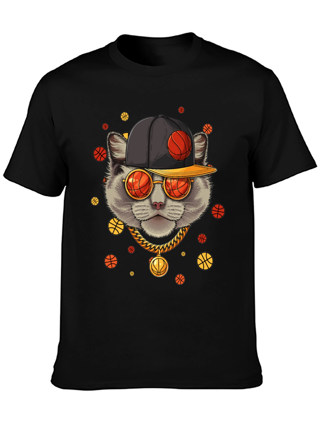 Basketball Cat Graphic Tee