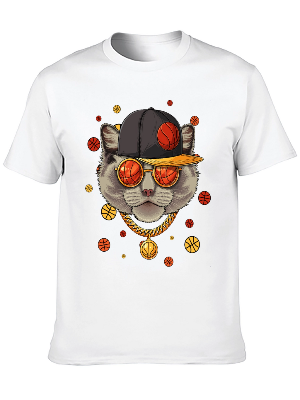 Basketball Cat Graphic Tee