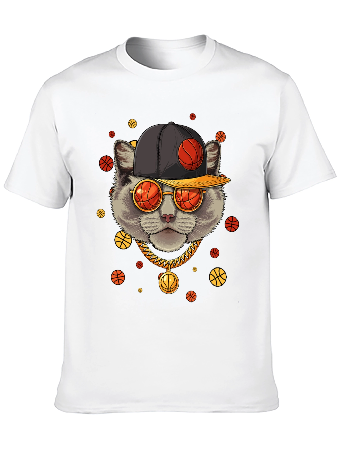 Basketball Cat Graphic Tee