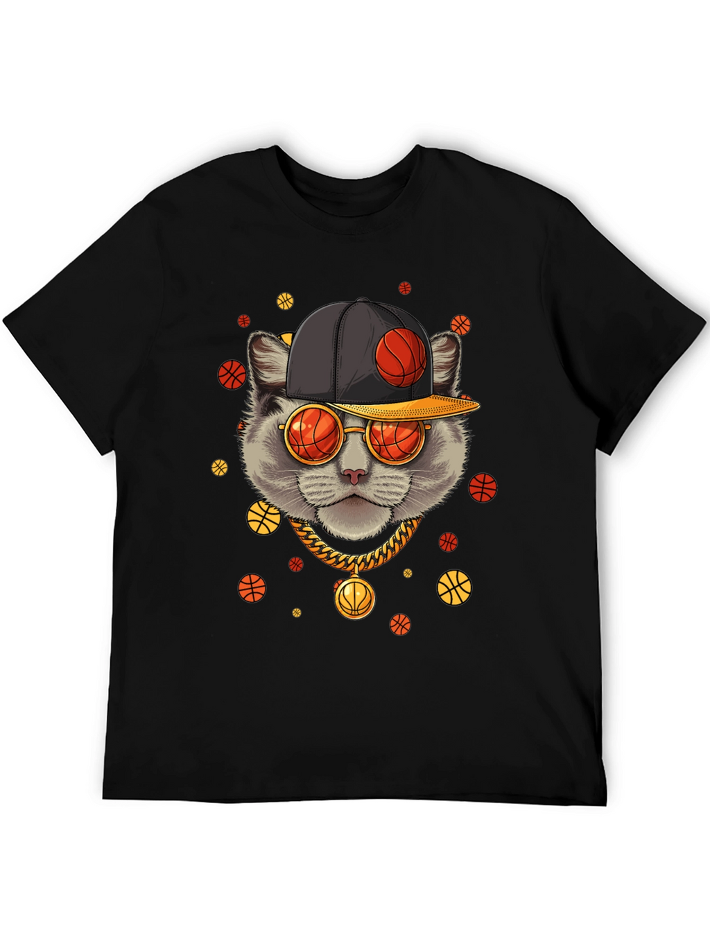 Basketball Cat Graphic Tee
