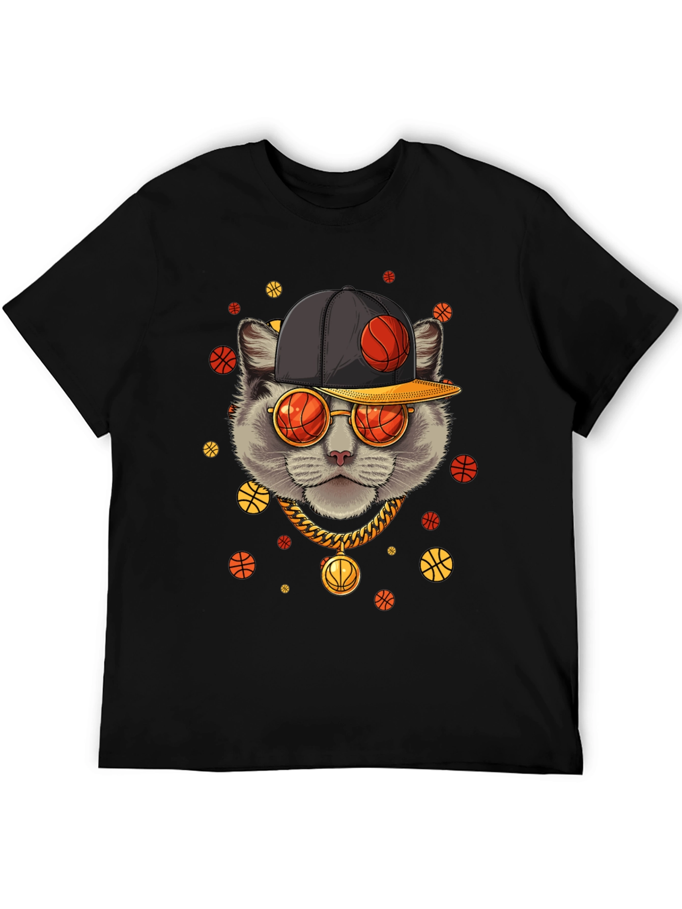 Basketball Cat Graphic Tee