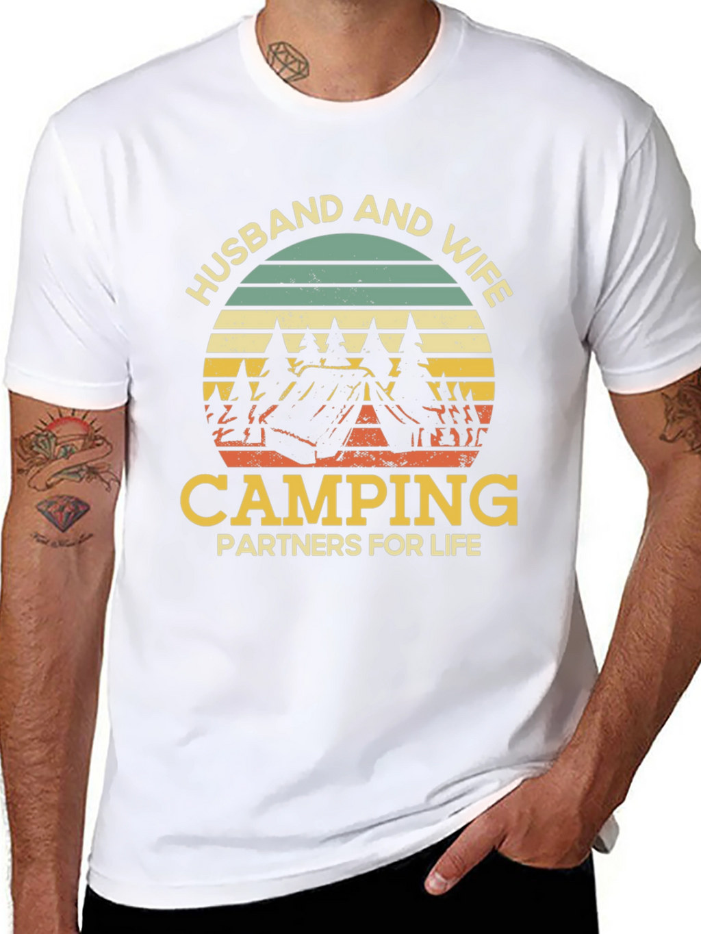 Husband and Wife Camping Partners T-Shirt