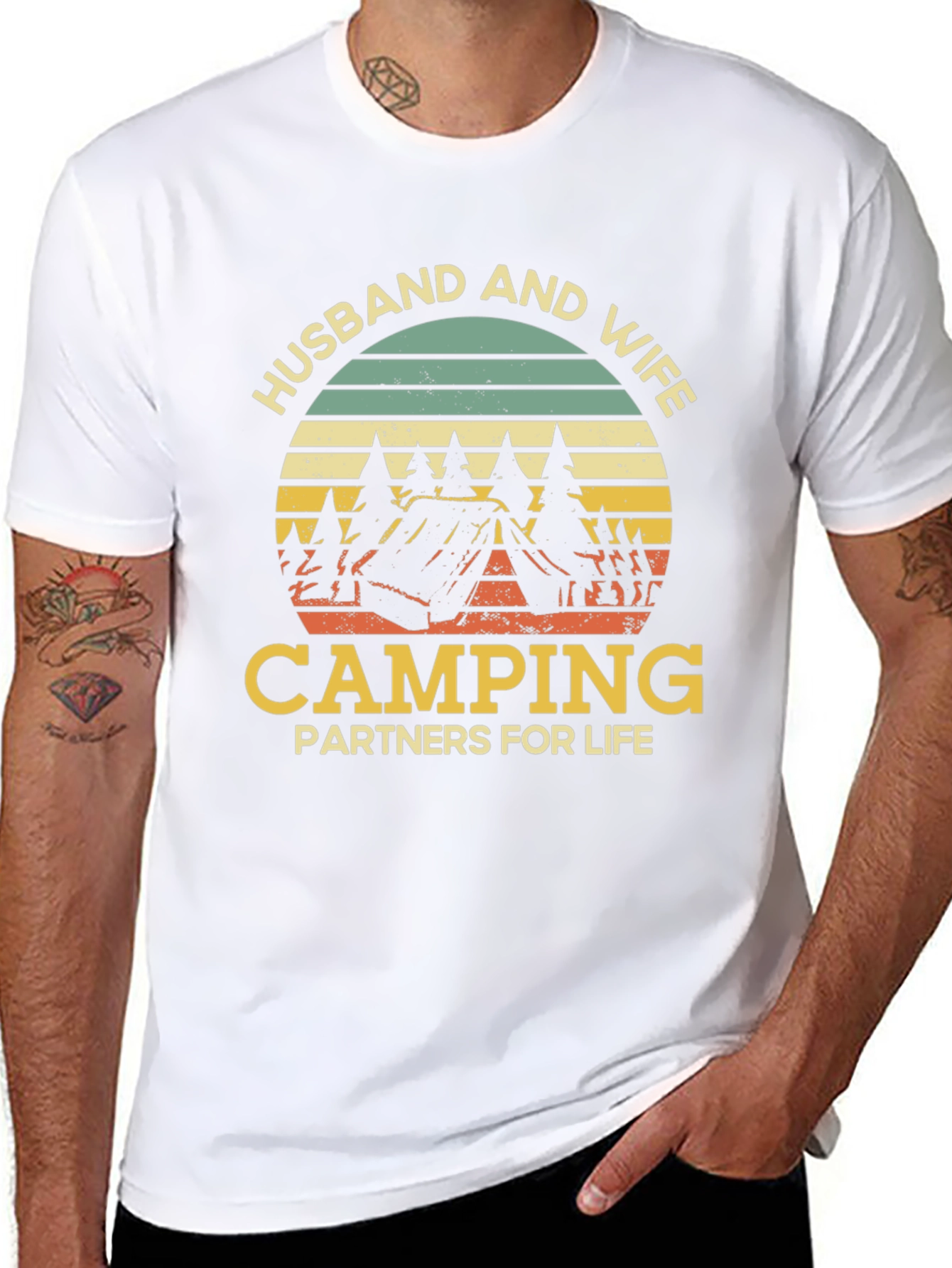 Husband and Wife Camping Partners T-Shirt