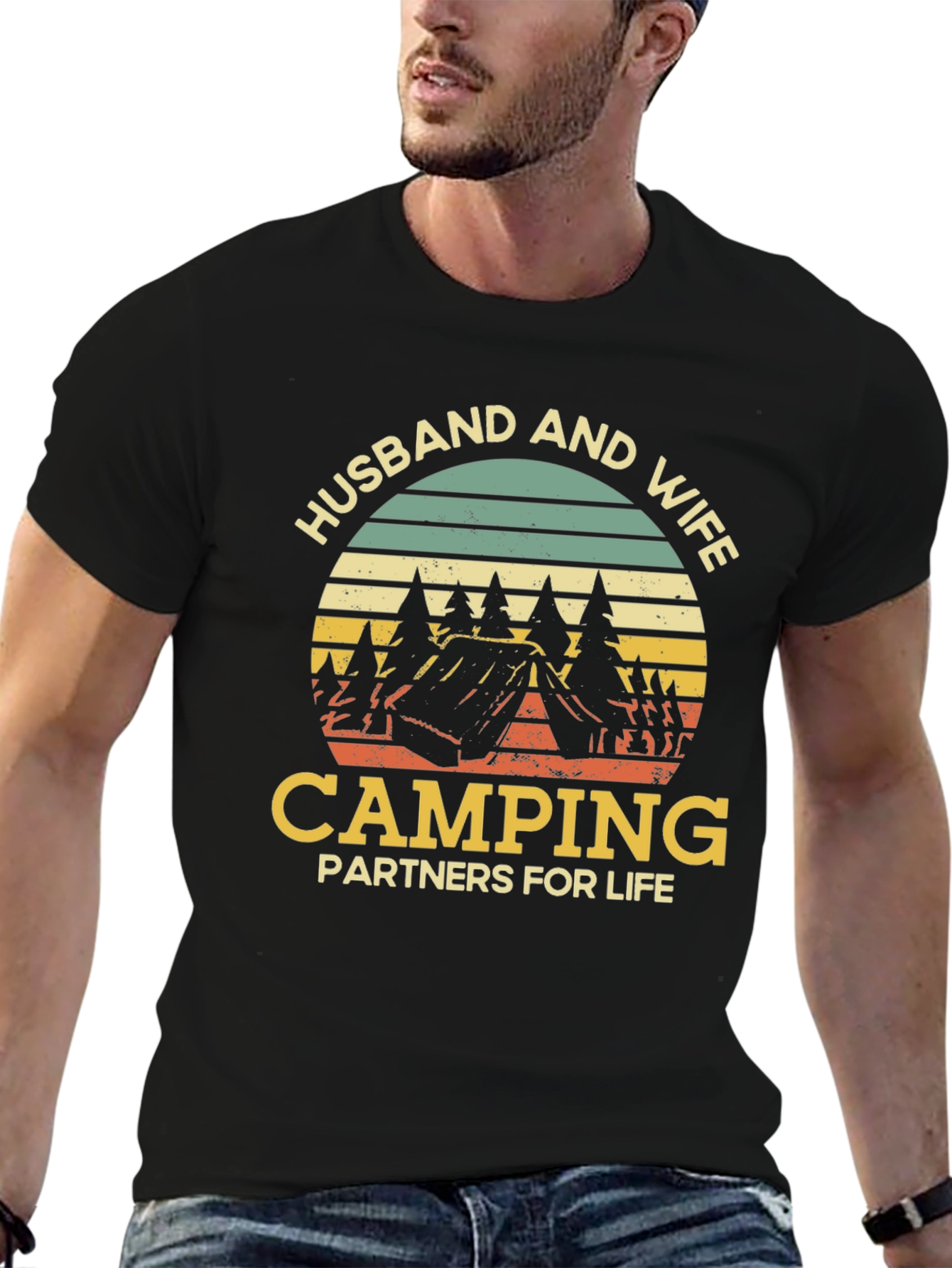Husband and Wife Camping Partners T-Shirt