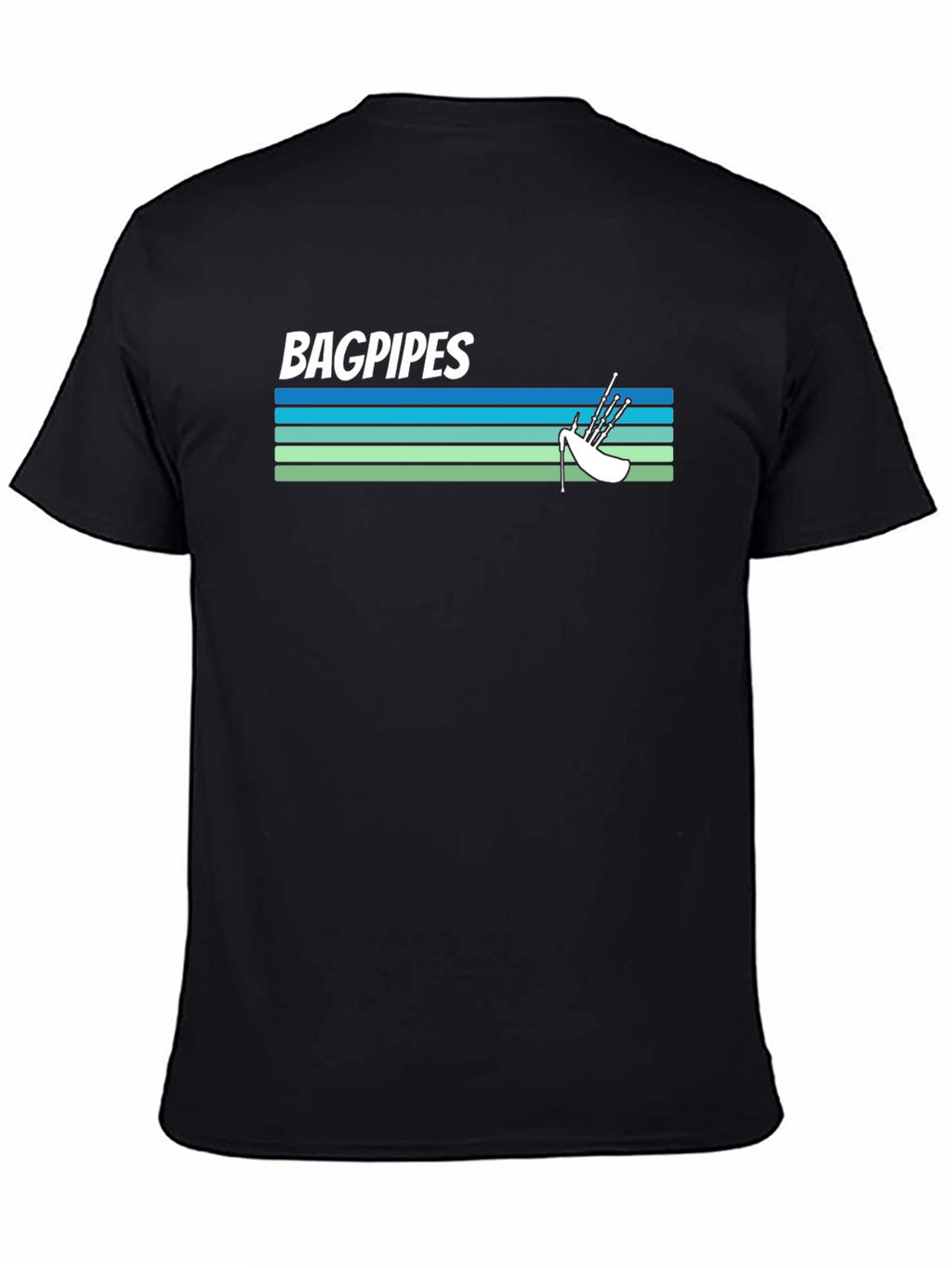 Bagpipes Graphic Tee - Scottish Music Shirt