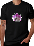 Orchid Graphic Black T-Shirt