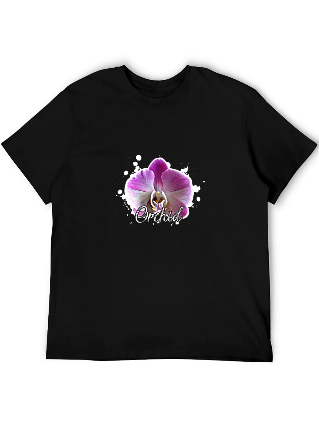 Orchid Graphic Black T-Shirt