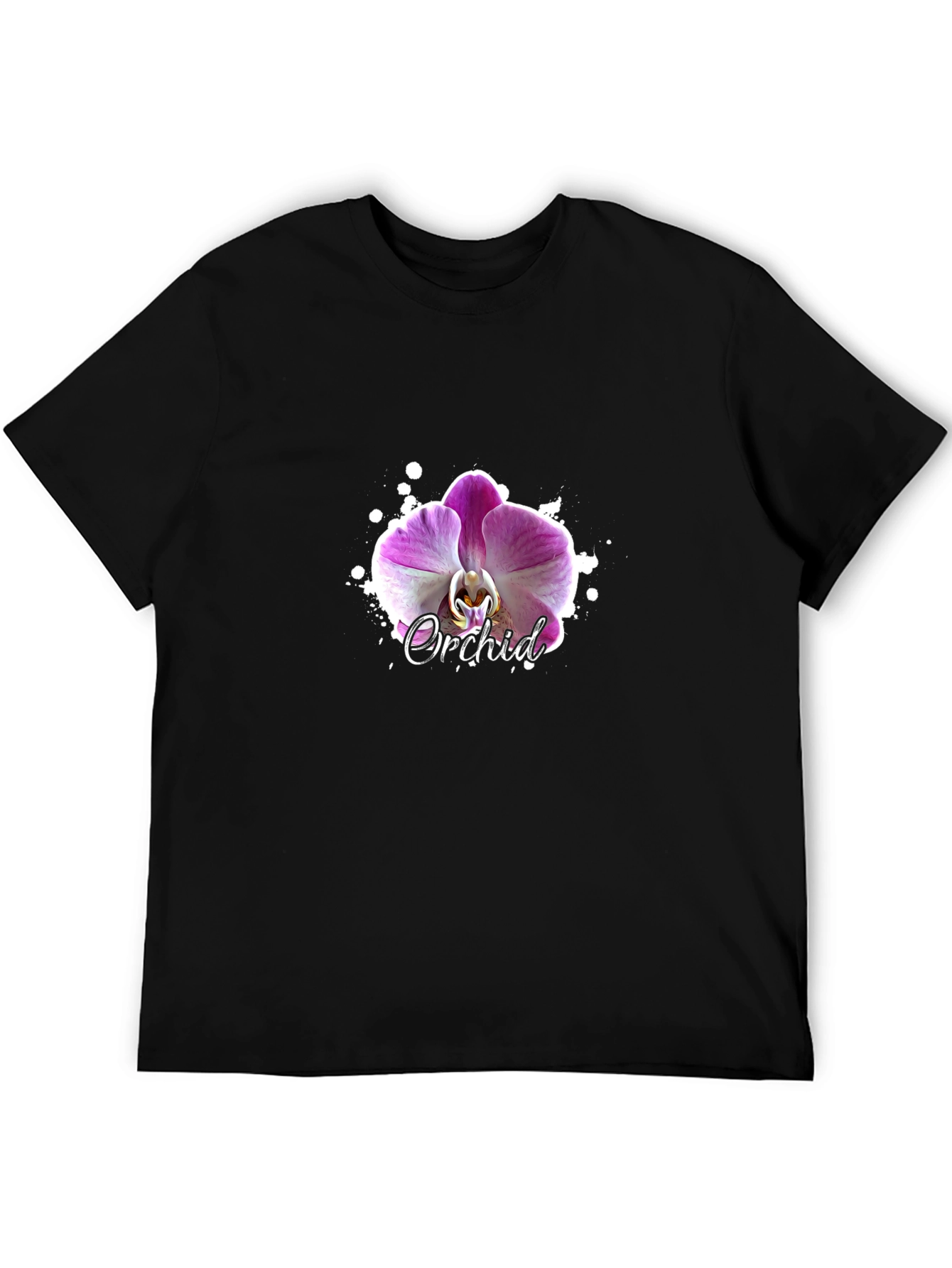 Orchid Graphic Black T-Shirt