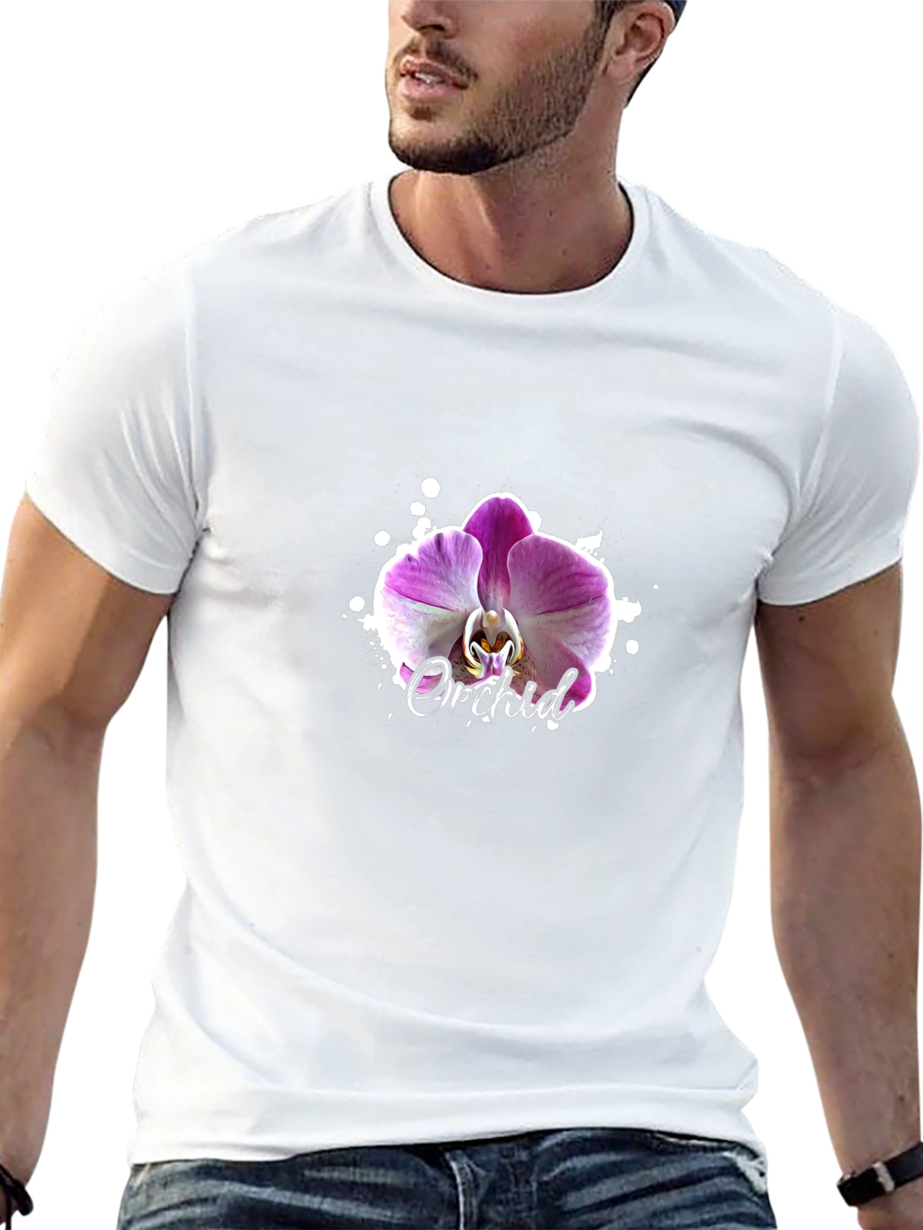 Orchid Graphic Black T-Shirt
