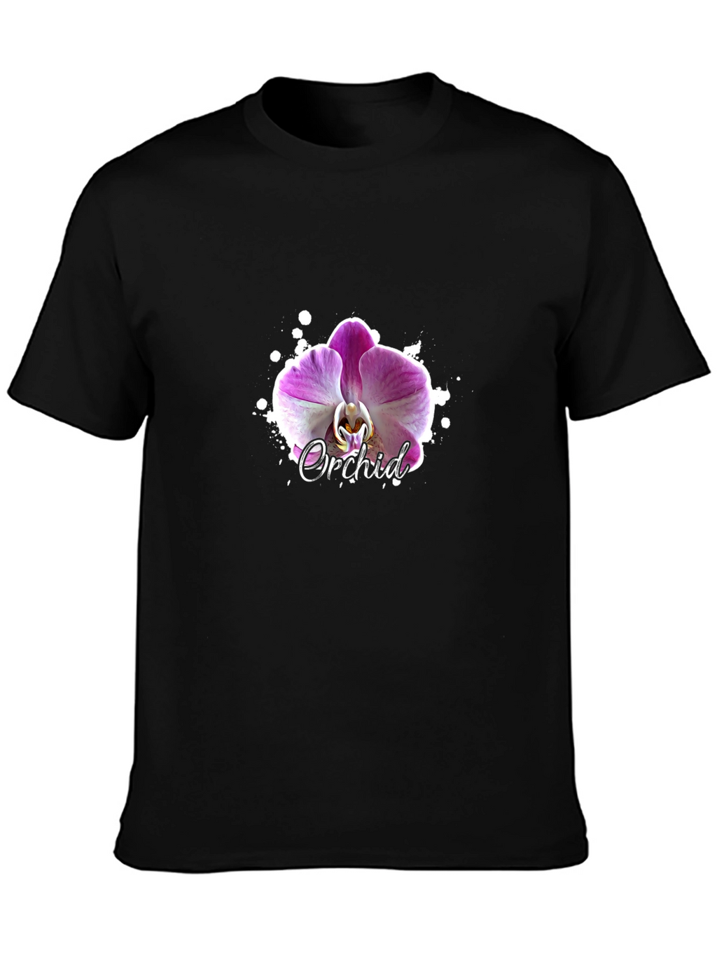 Orchid Graphic Black T-Shirt