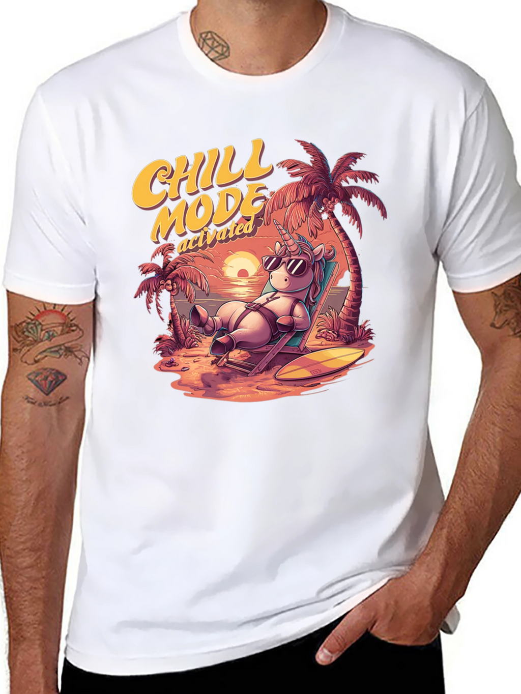 Chill Mode Activated Unicorn T-Shirt