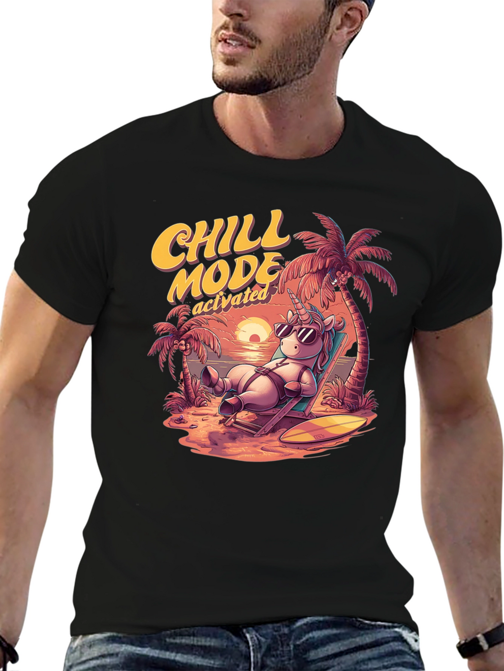 Chill Mode Activated Unicorn T-Shirt