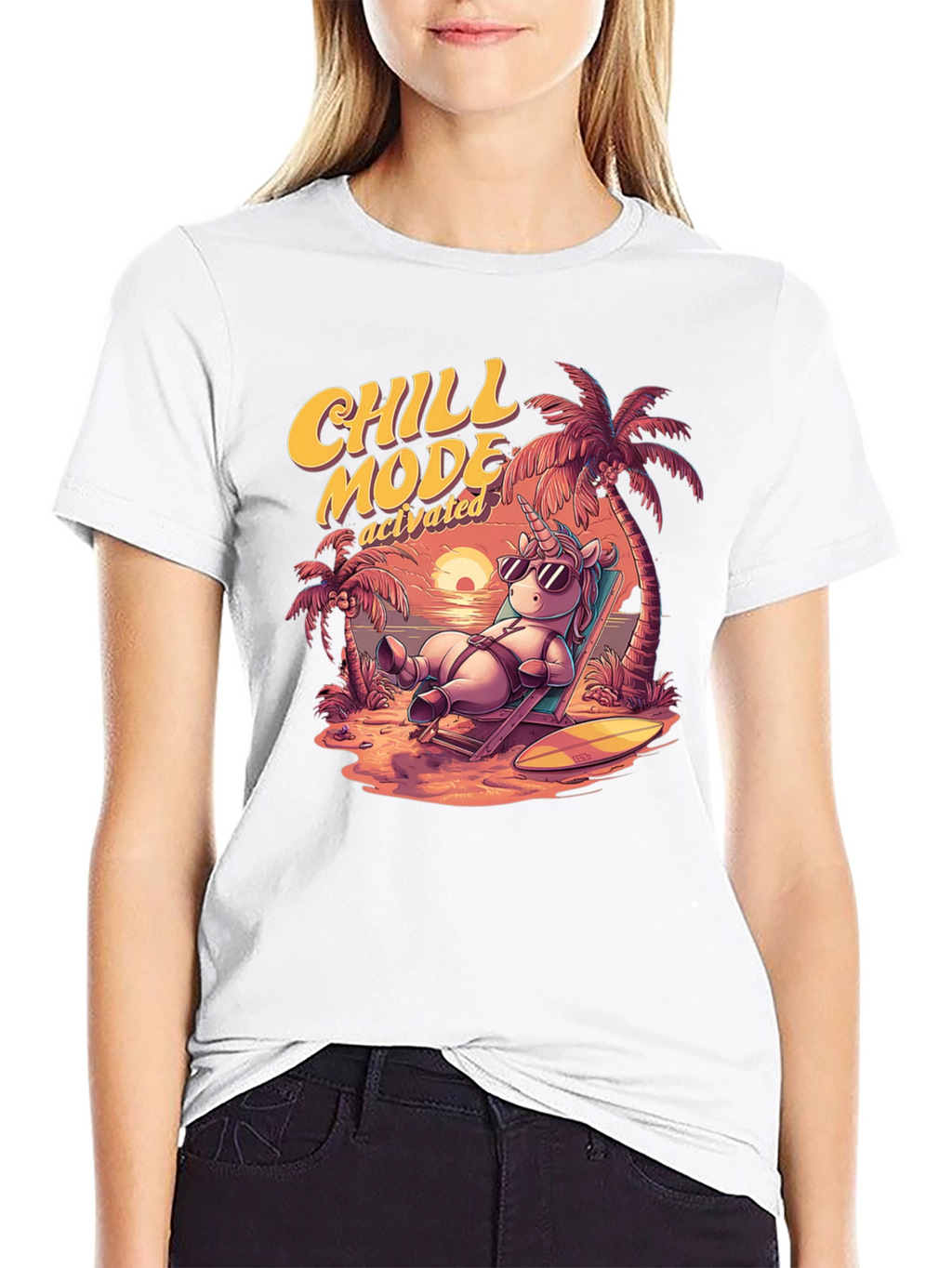 Chill Mode Activated Unicorn T-Shirt