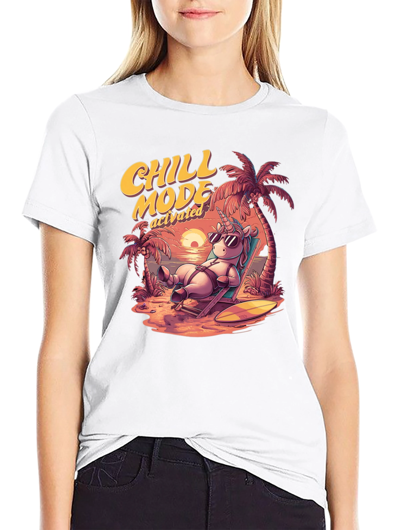 Chill Mode Activated Unicorn T-Shirt