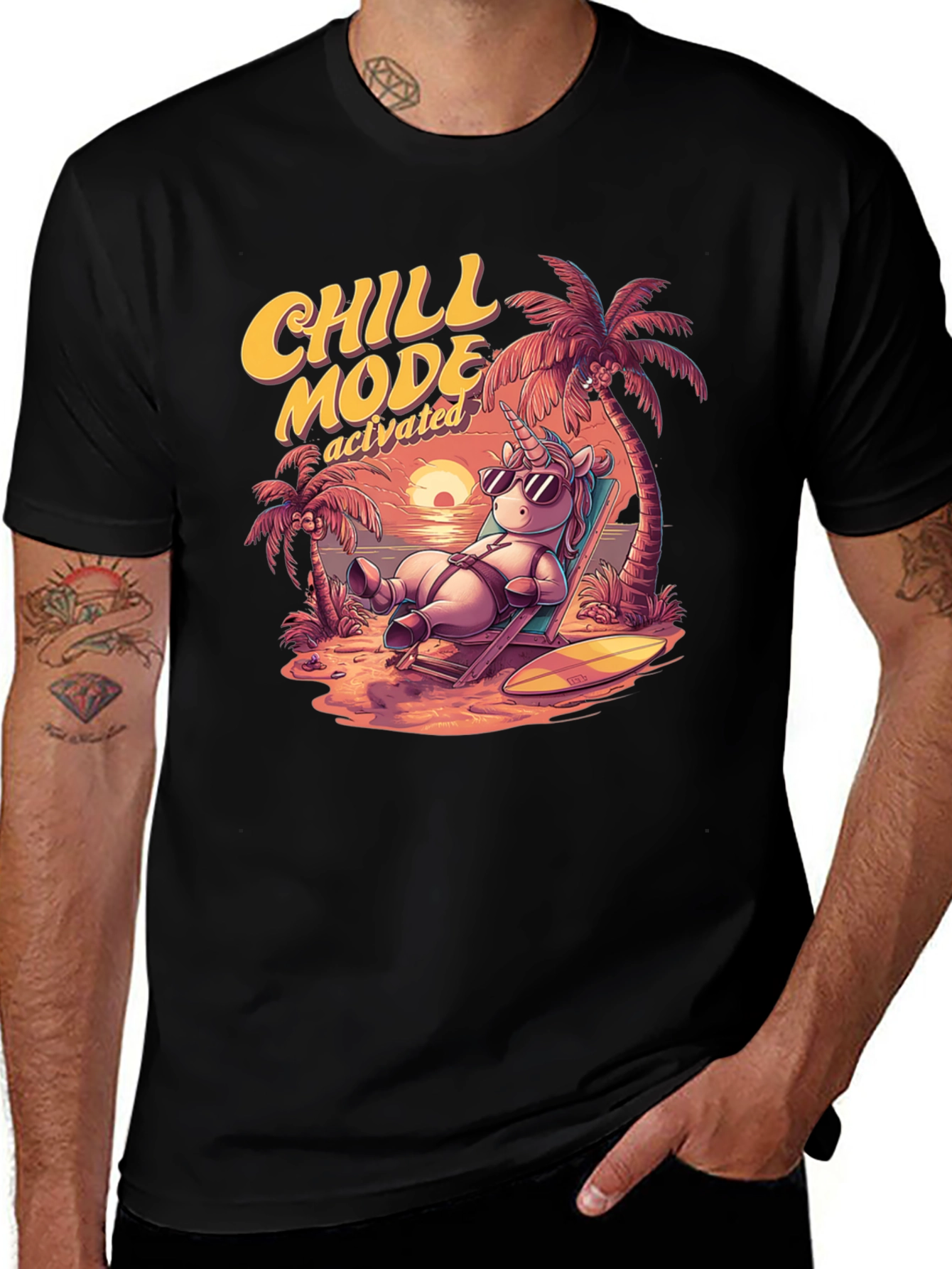 Chill Mode Activated Unicorn T-Shirt