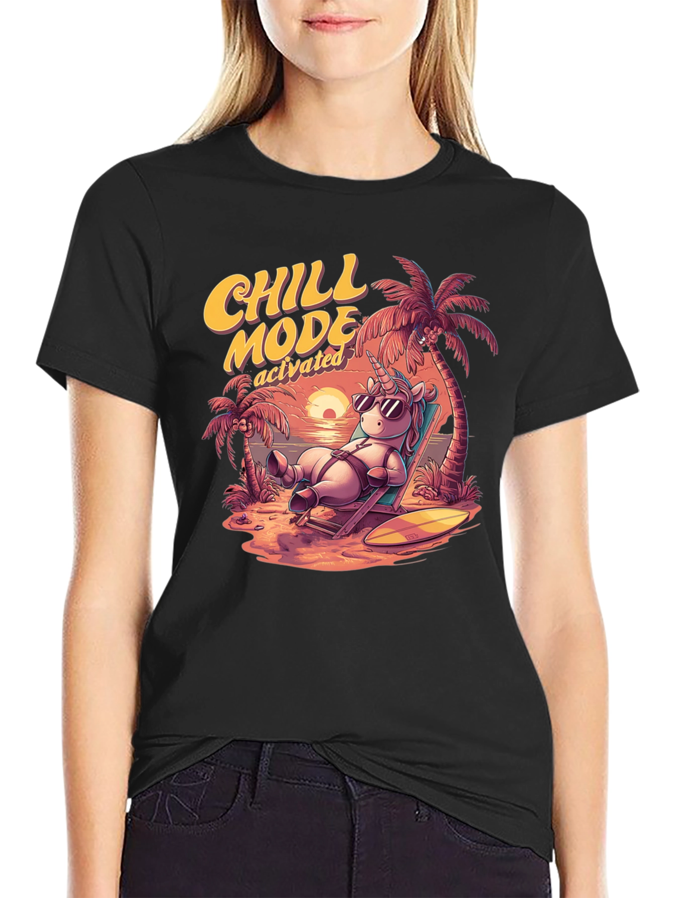 Chill Mode Activated Unicorn T-Shirt