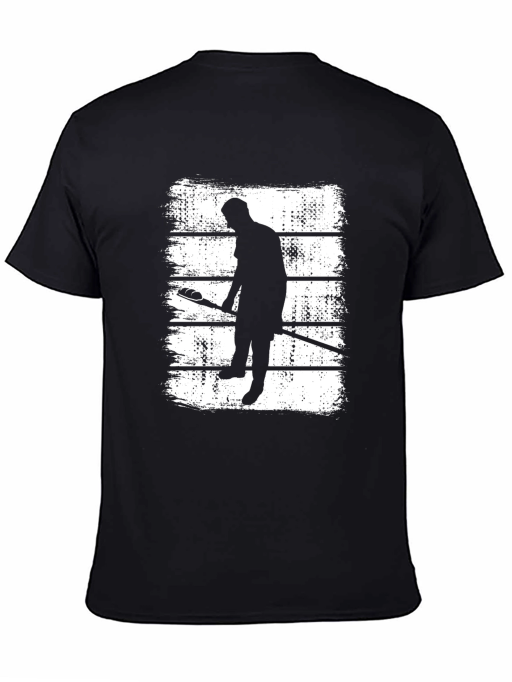 Lacrosse Player Silhouette Graphic T-Shirt