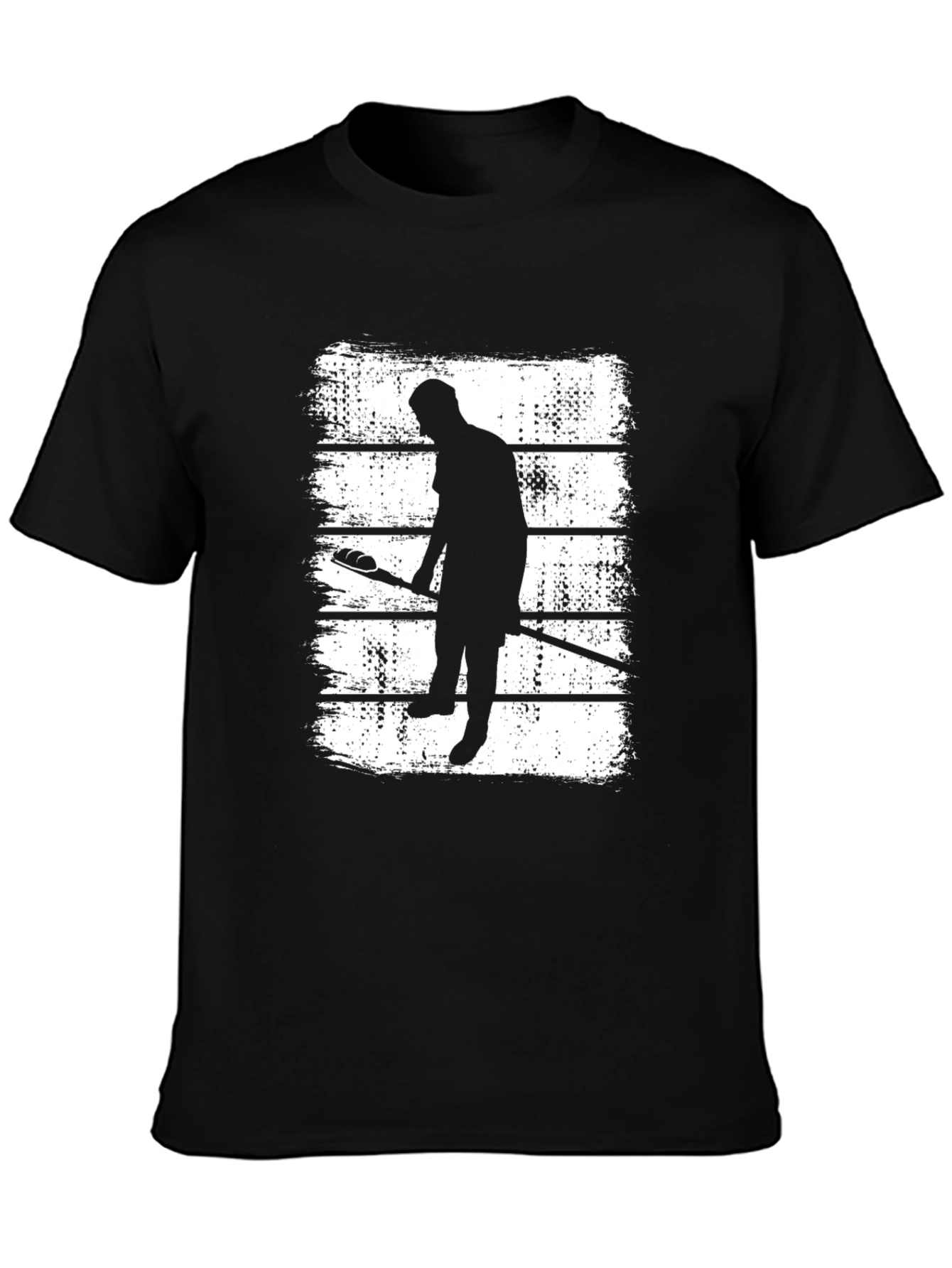 Lacrosse Player Silhouette Graphic T-Shirt