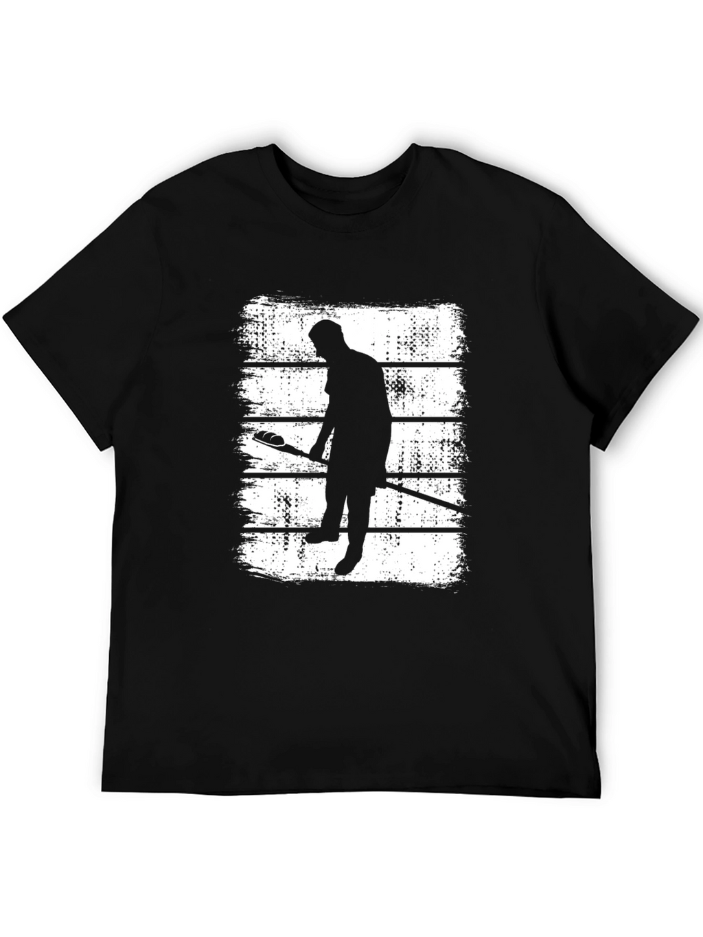 Lacrosse Player Silhouette Graphic T-Shirt