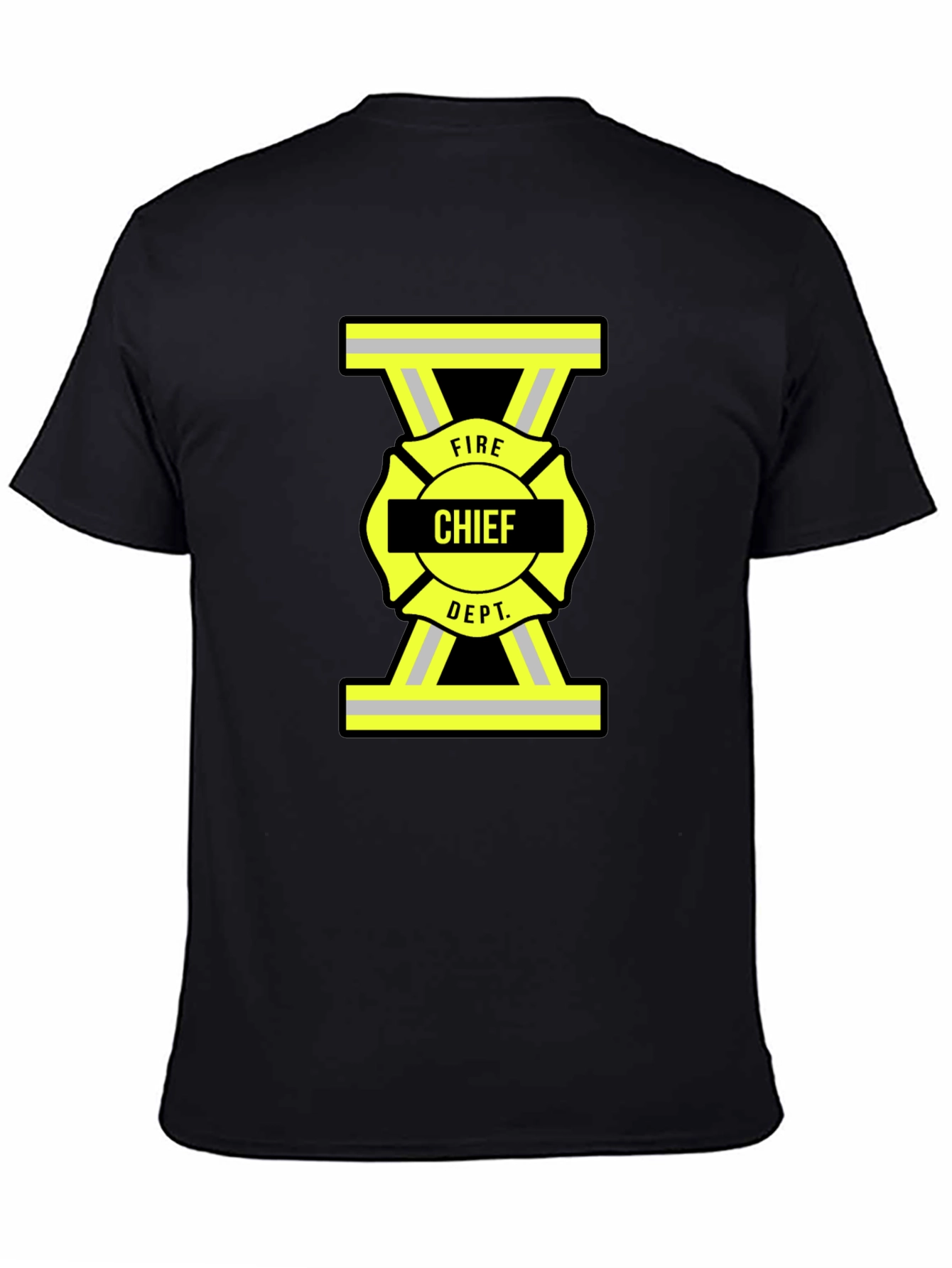Fire Chief Dept. T-Shirt - Maltese Cross Firefighter Tee