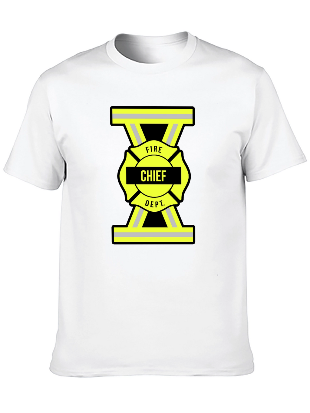 Fire Chief Dept. T-Shirt - Maltese Cross Firefighter Tee