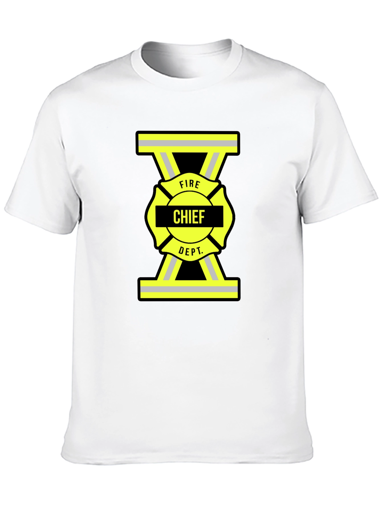 Fire Chief Dept. T-Shirt - Maltese Cross Firefighter Tee