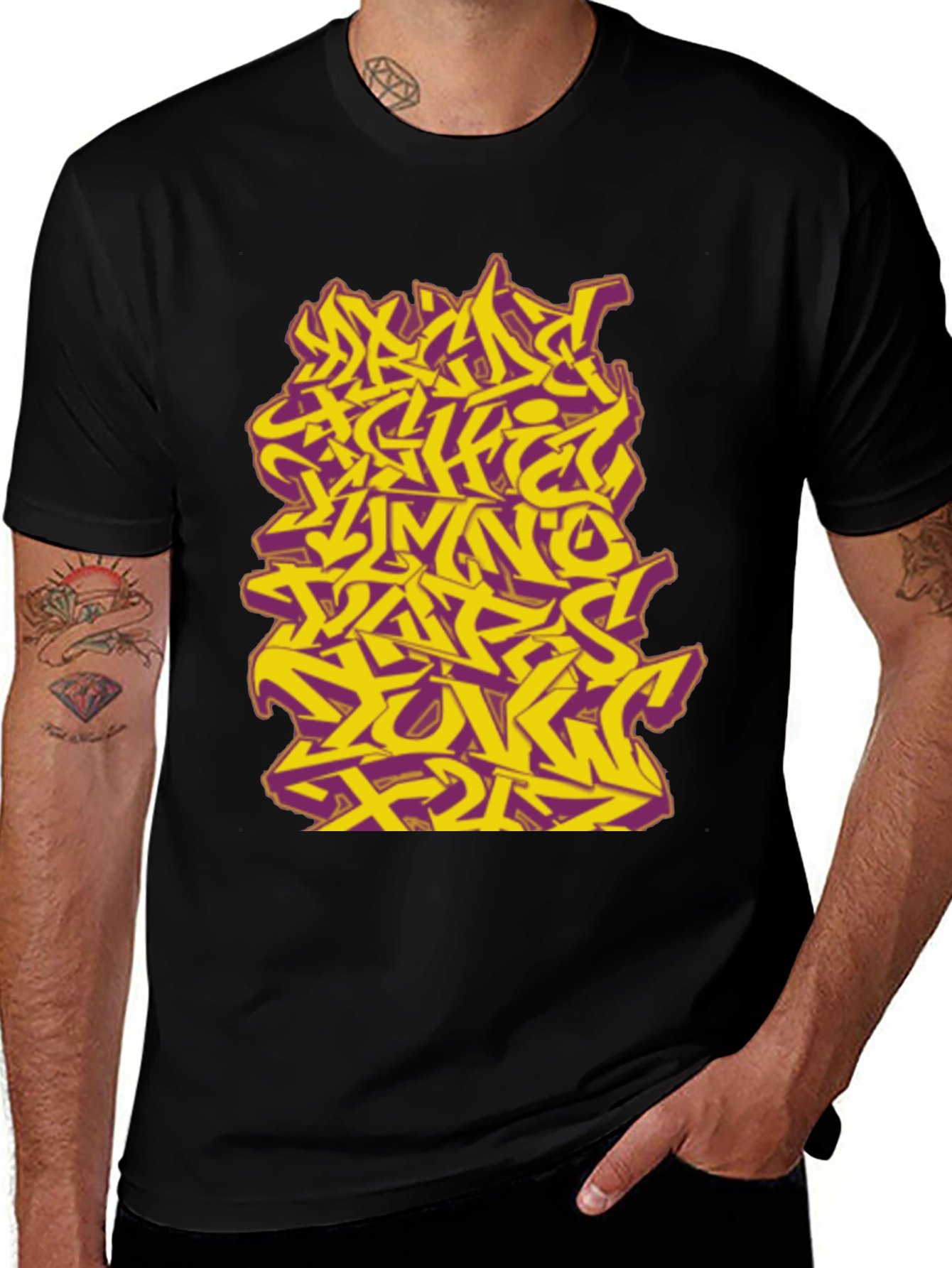 Graffiti Style Graphic Tee - Urban Edge