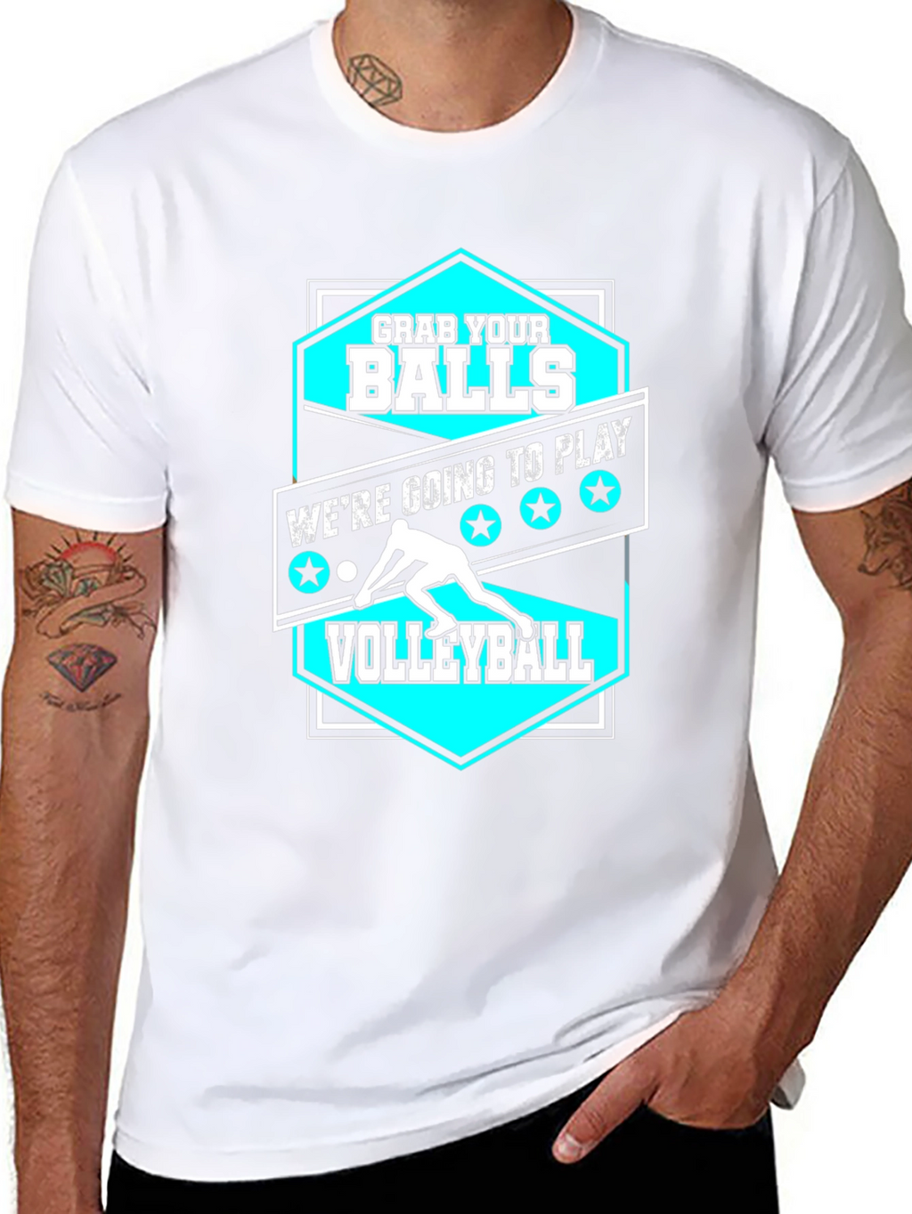 Grab Your Balls Volleyball Graphic T-Shirt