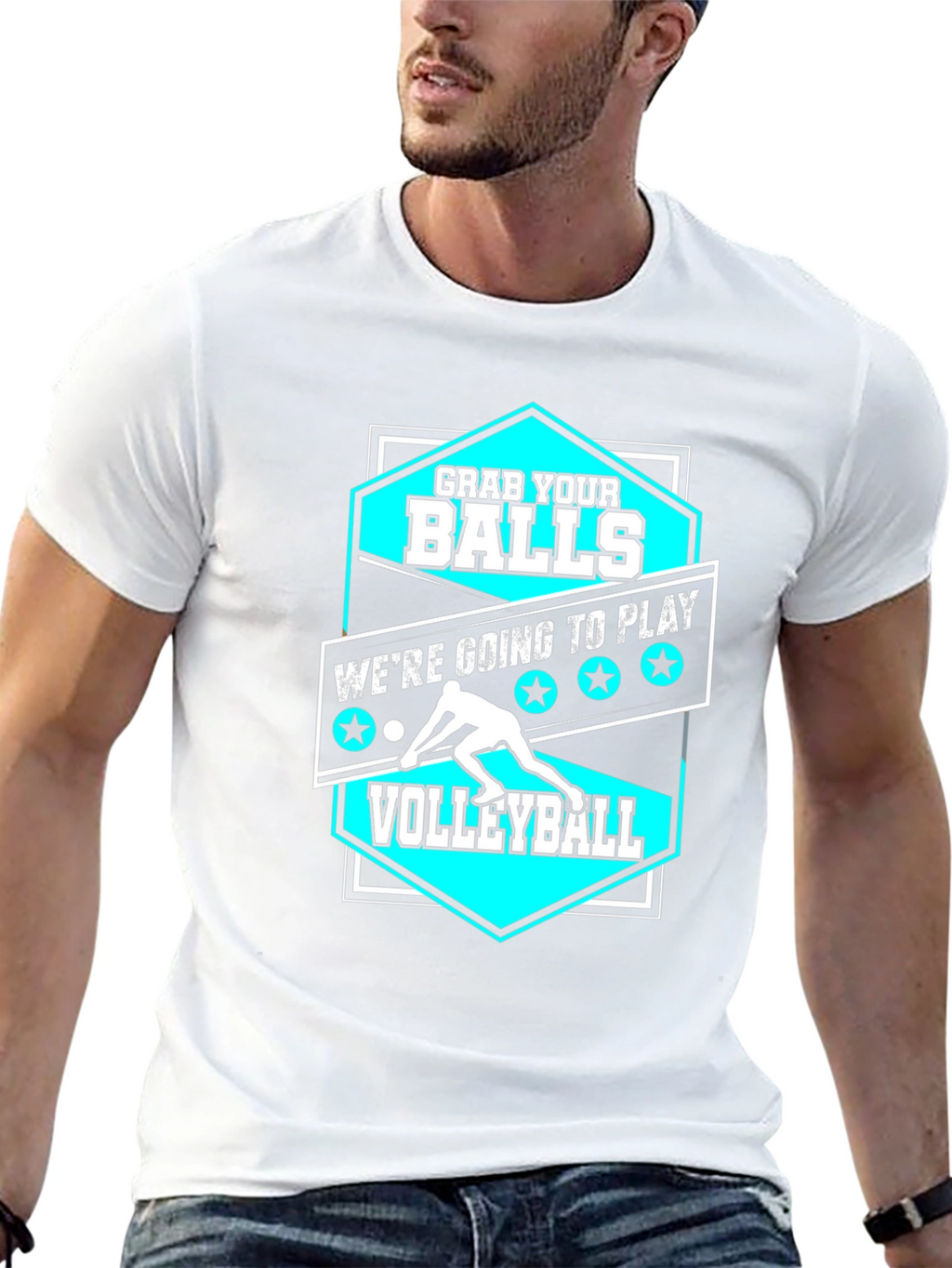 Grab Your Balls Volleyball Graphic T-Shirt