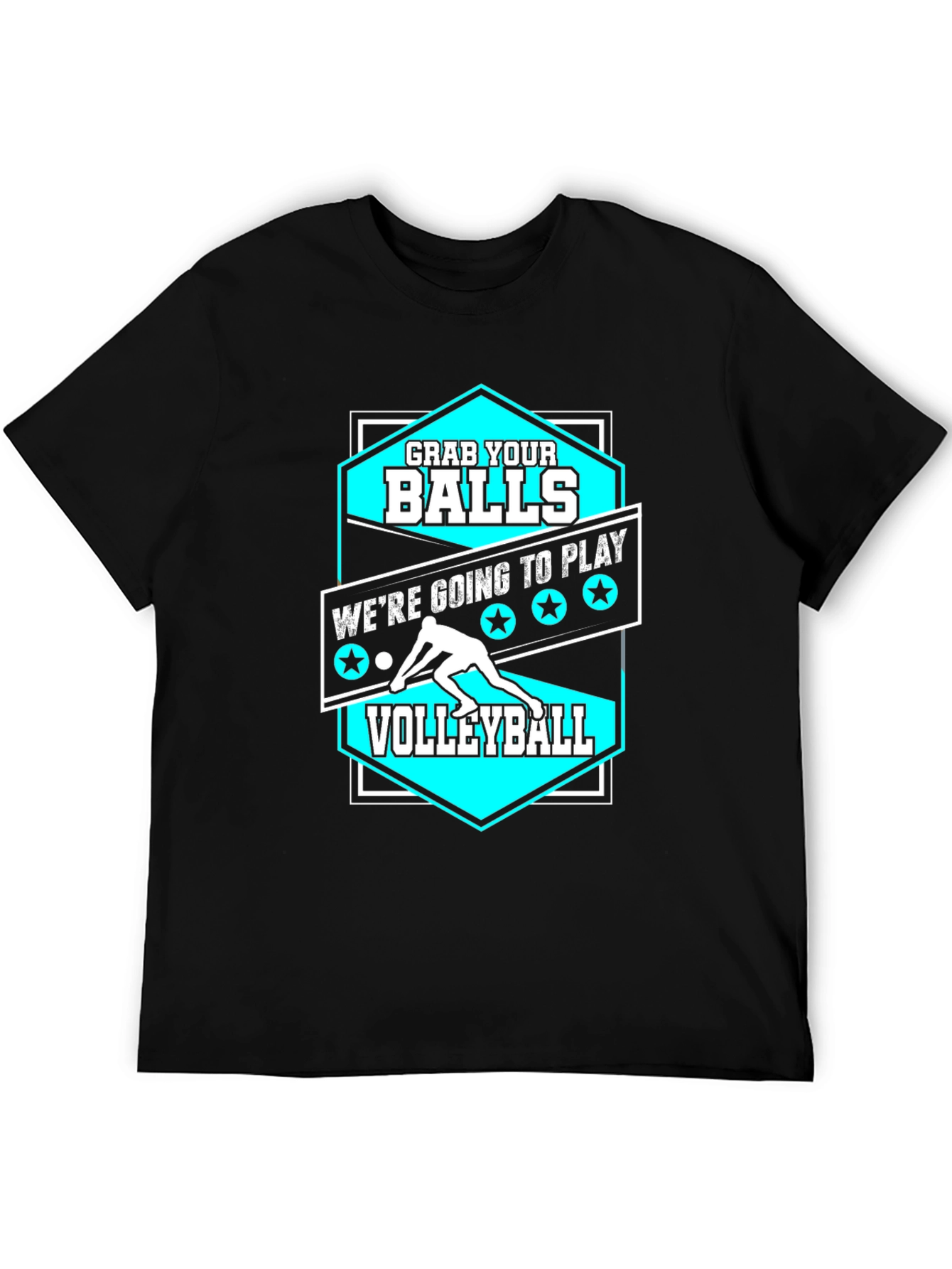 Grab Your Balls Volleyball Graphic T-Shirt