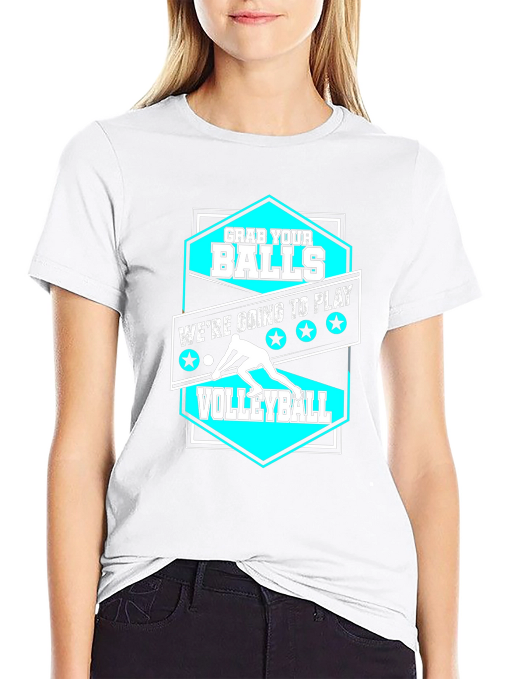 Grab Your Balls Volleyball Graphic T-Shirt