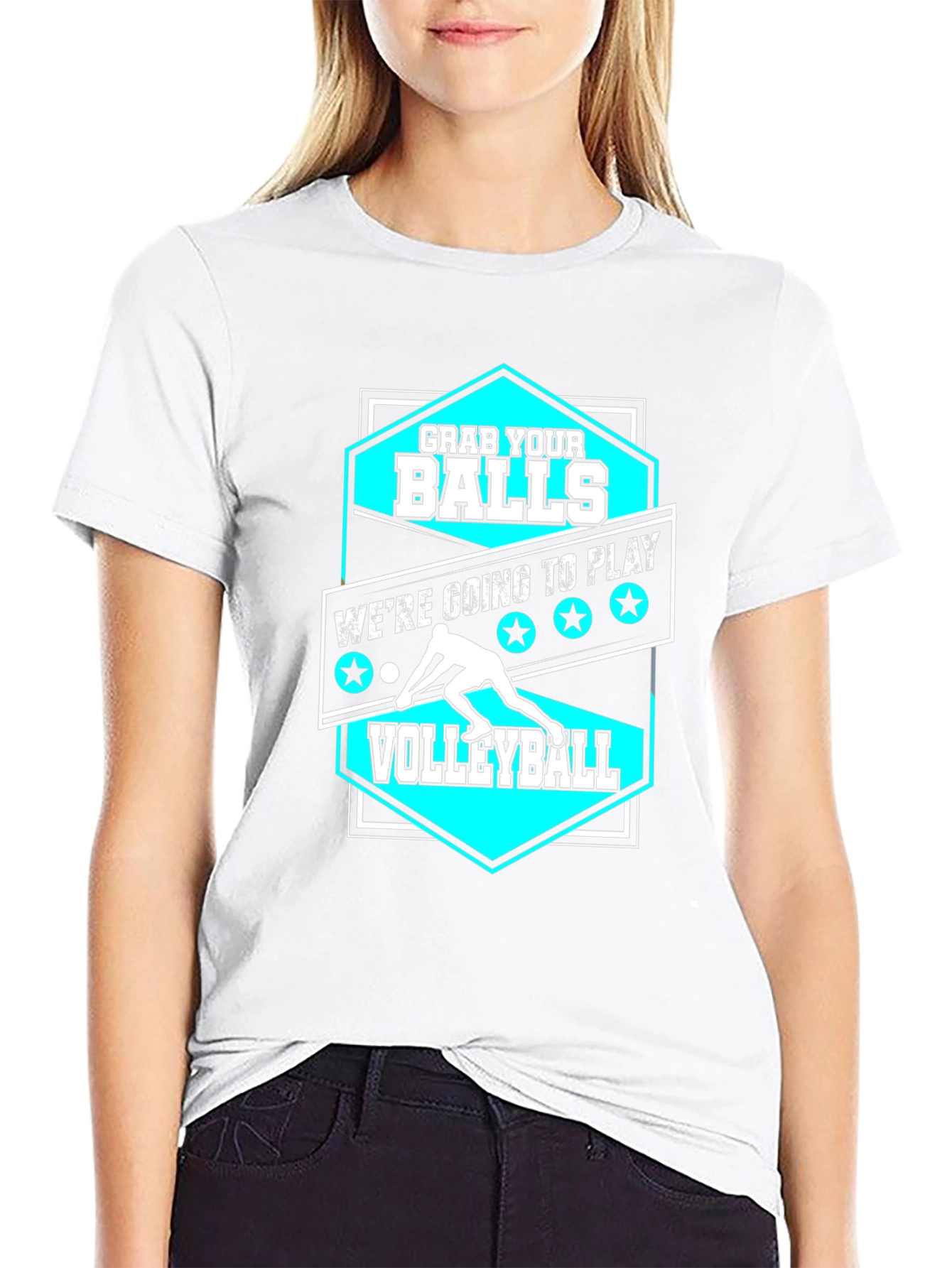 Grab Your Balls Volleyball Graphic T-Shirt