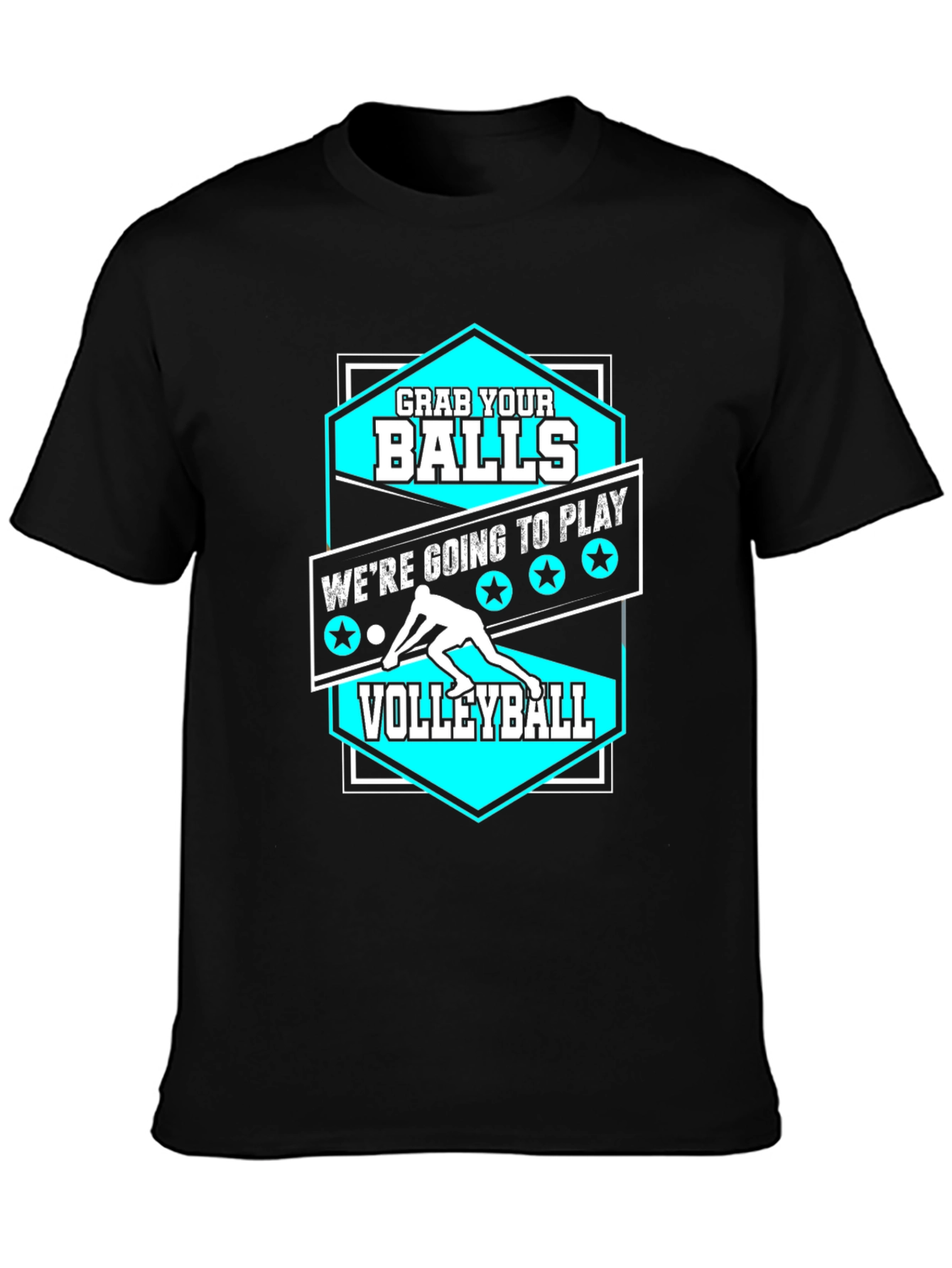 Grab Your Balls Volleyball Graphic T-Shirt