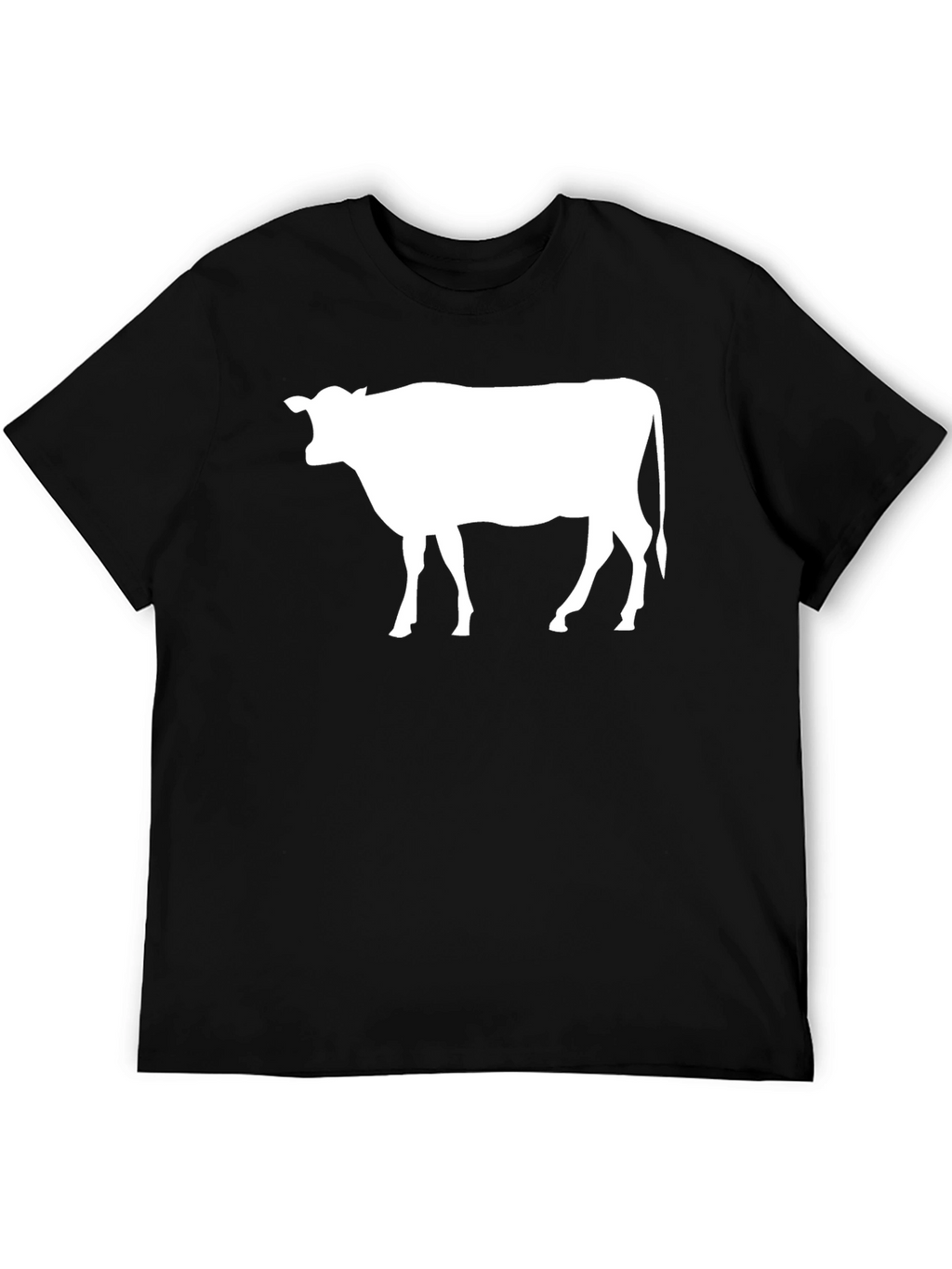 Cow Silhouette Black T-Shirt