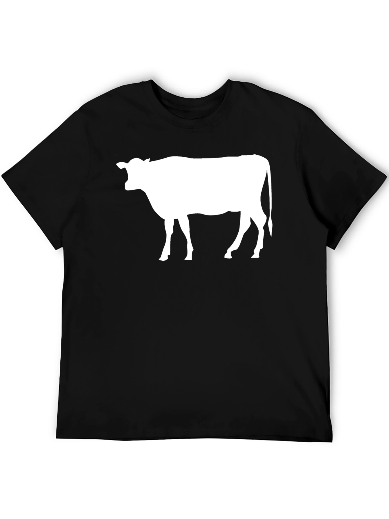 Cow Silhouette Black T-Shirt