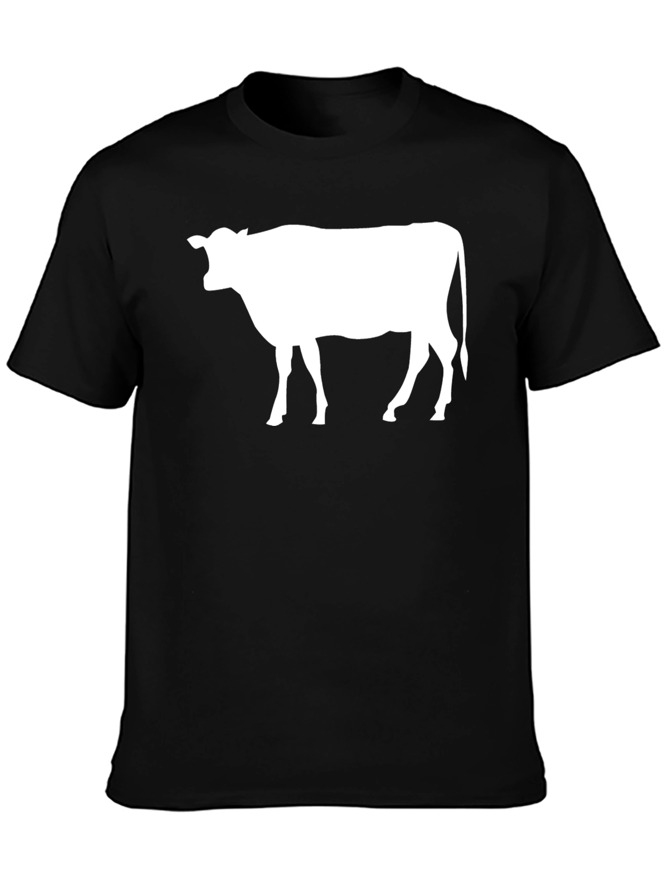 Cow Silhouette Black T-Shirt