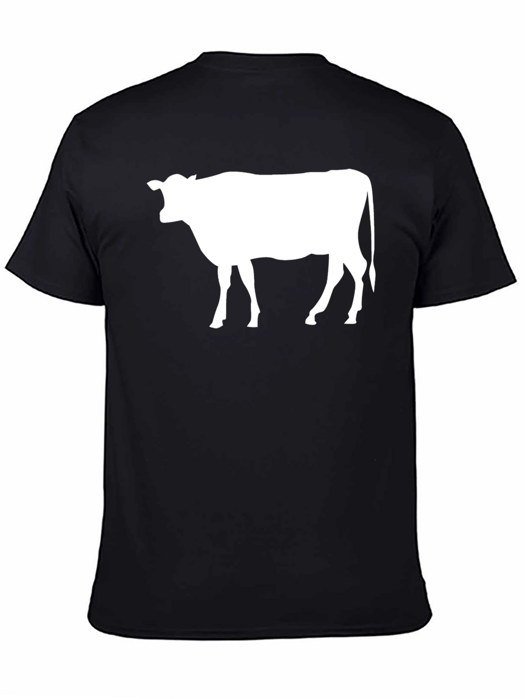 Cow Silhouette Black T-Shirt