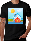 Water Wheel House T-Shirt - Nature Inspired Design