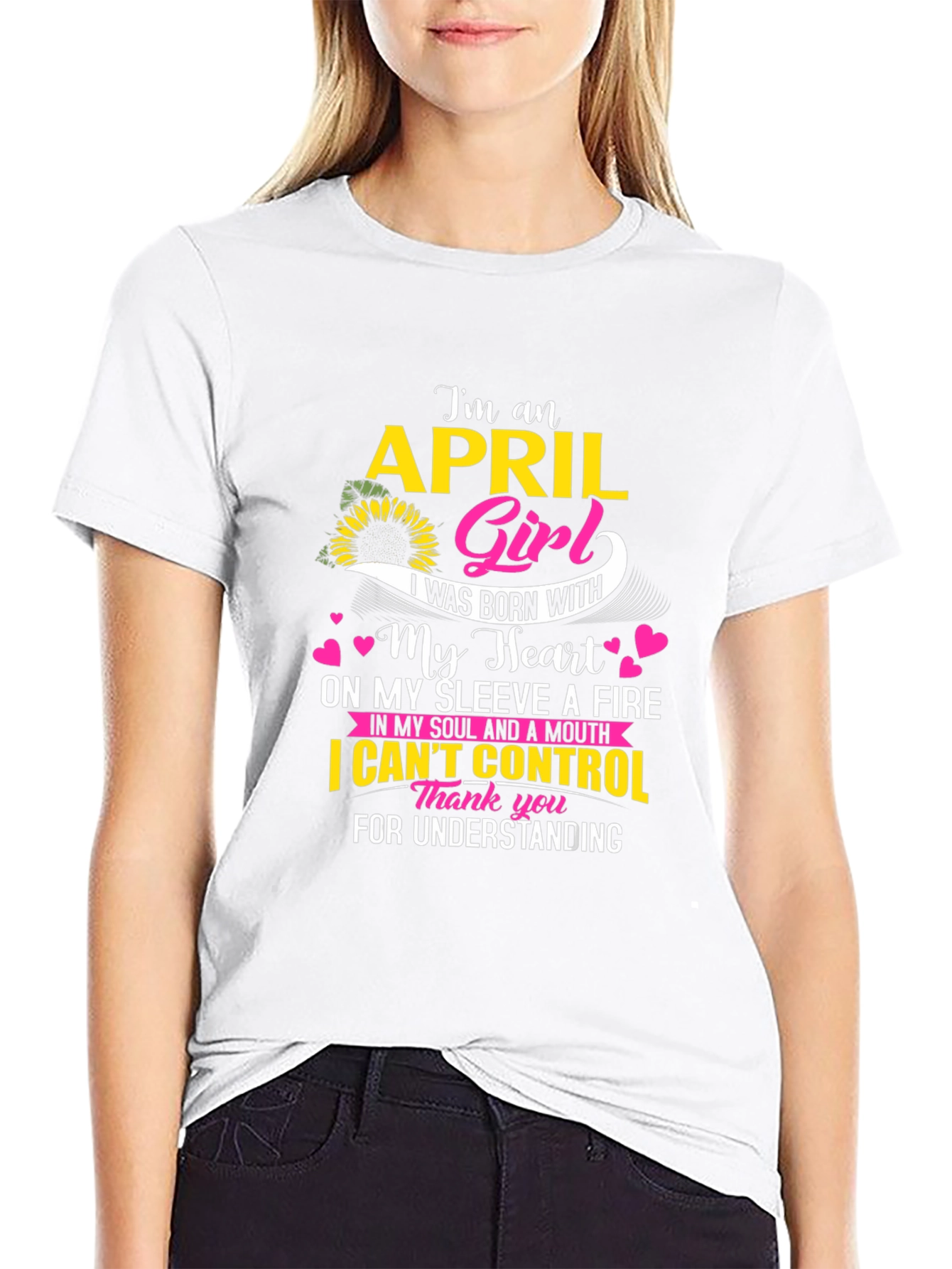 April Girl T-Shirt - Born With Heart
