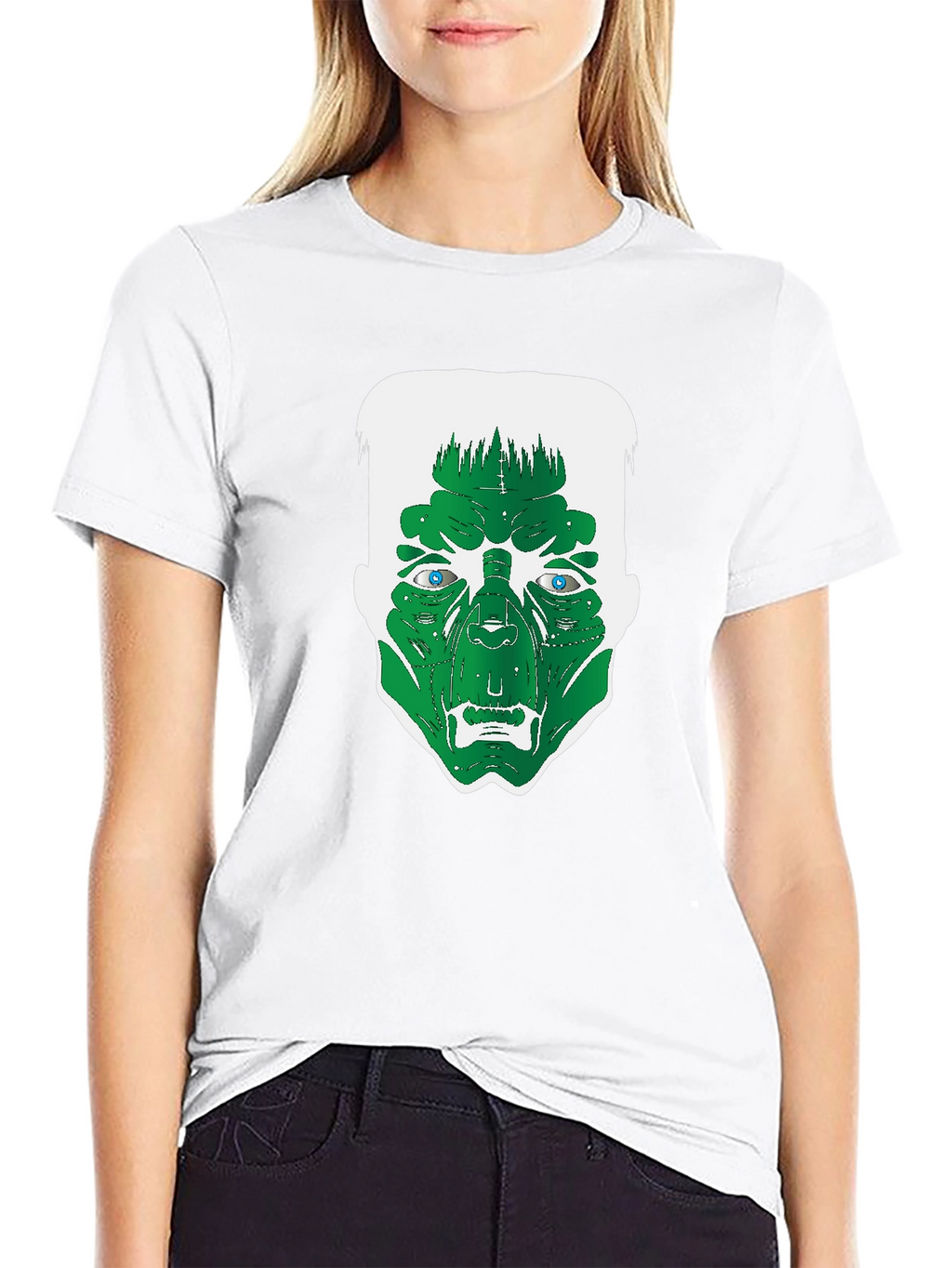Frankenstein Graphic Tee - Black Cotton T-Shirt
