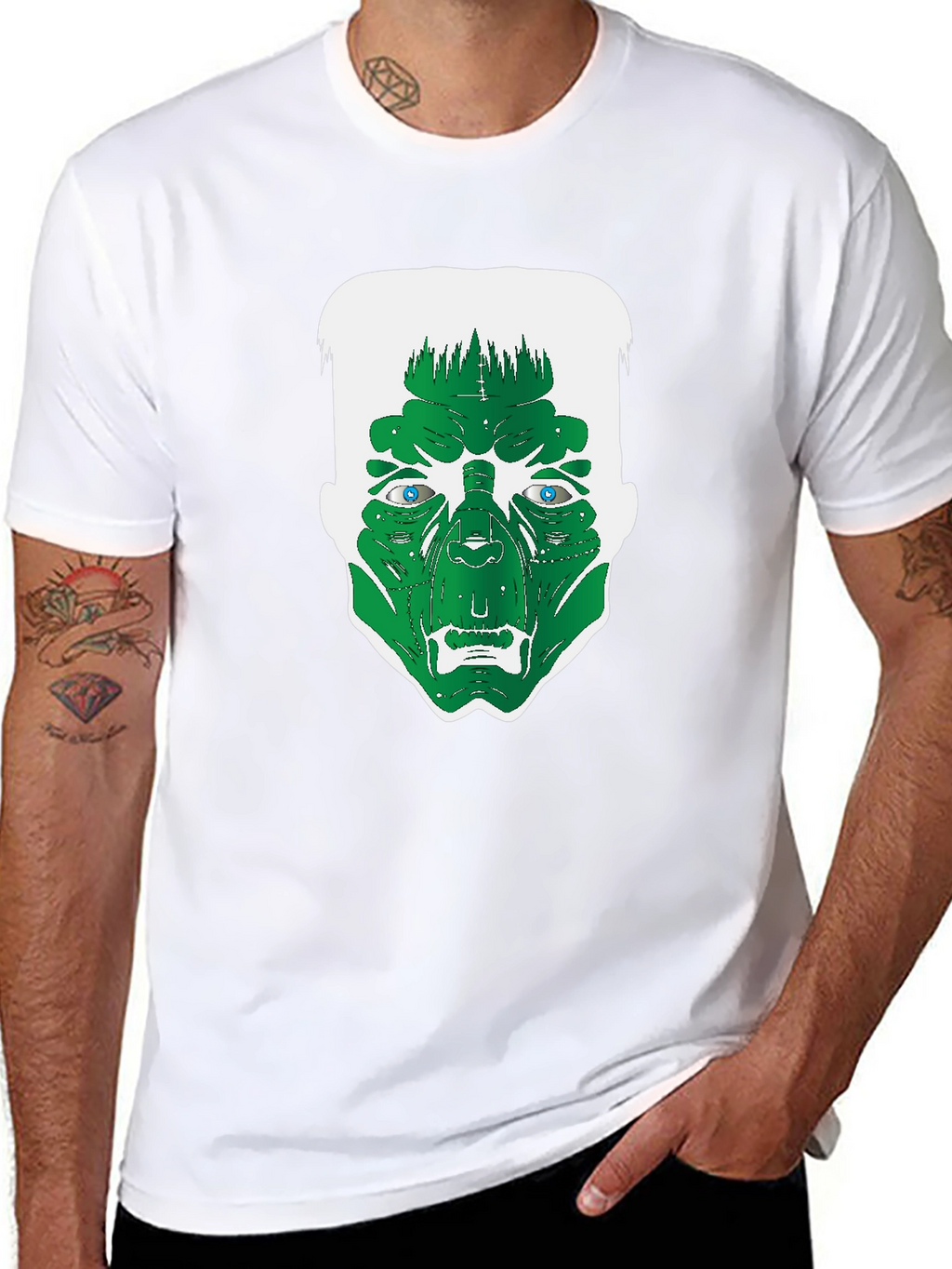 Frankenstein Graphic Tee - Black Cotton T-Shirt