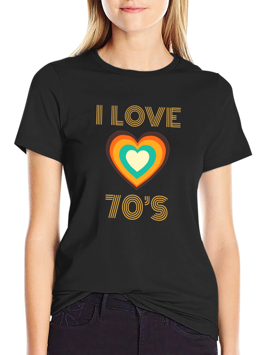 I Love the 70s Retro Heart T-Shirt