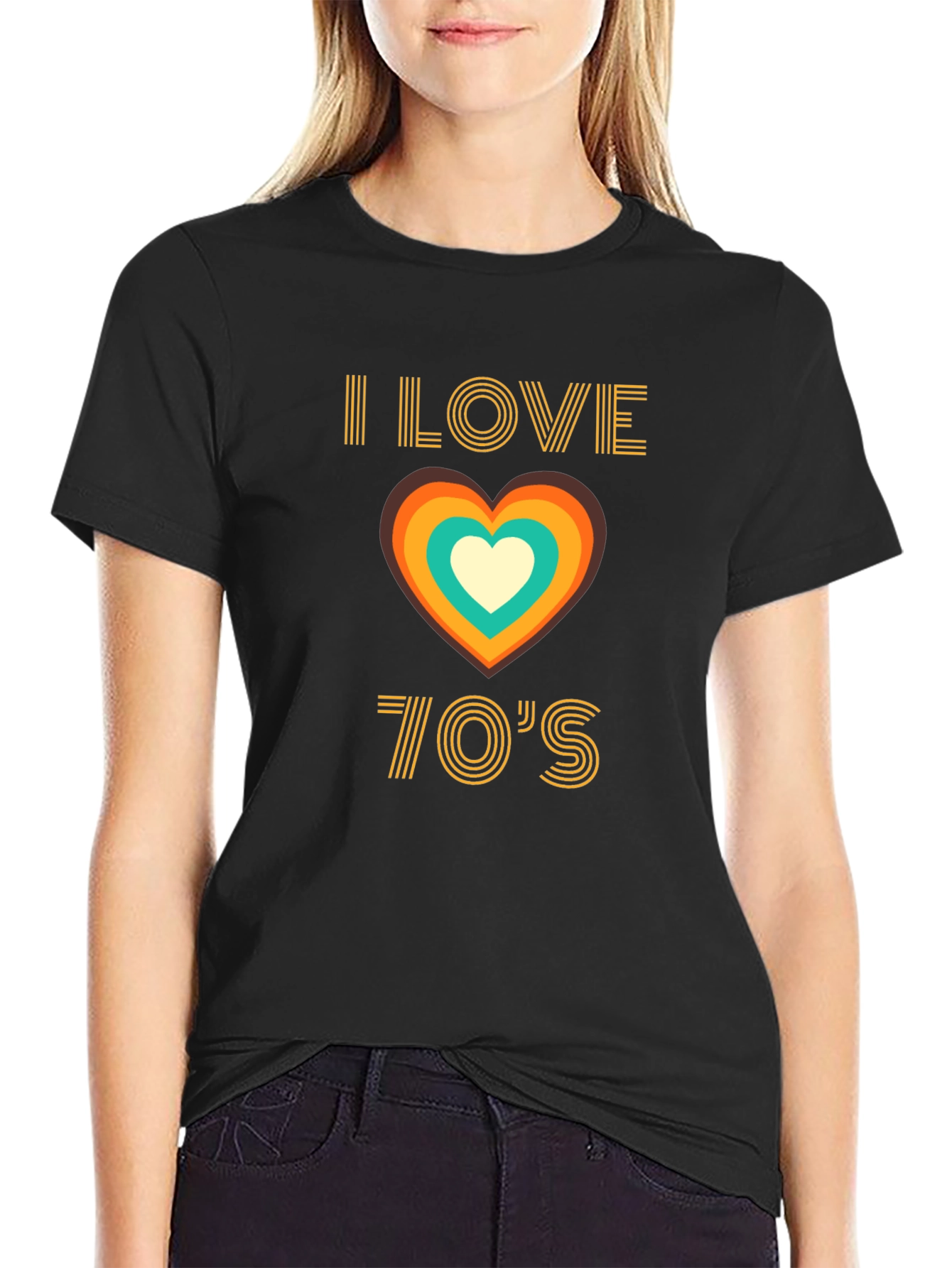 I Love the 70s Retro Heart T-Shirt