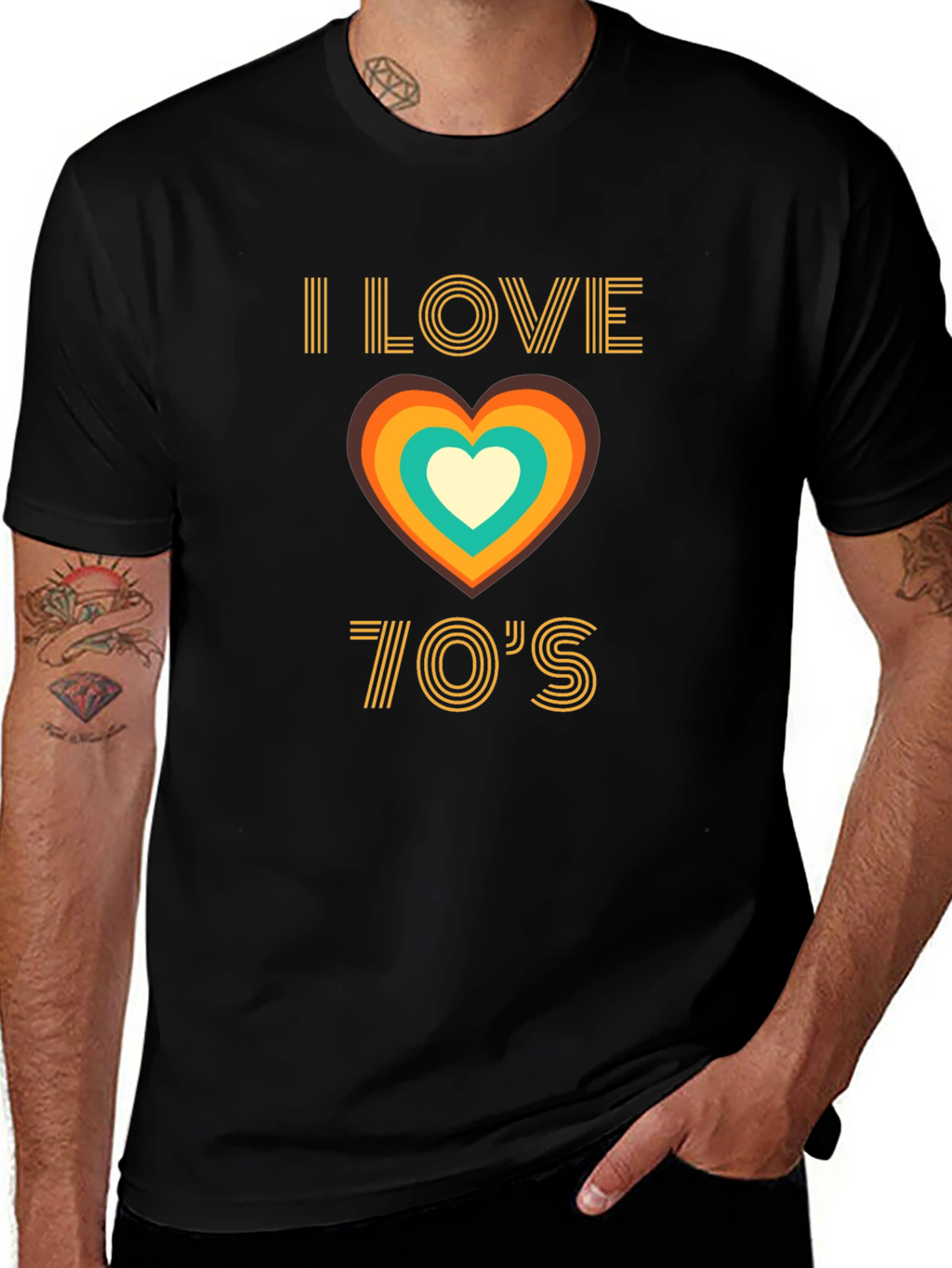 I Love the 70s Retro Heart T-Shirt