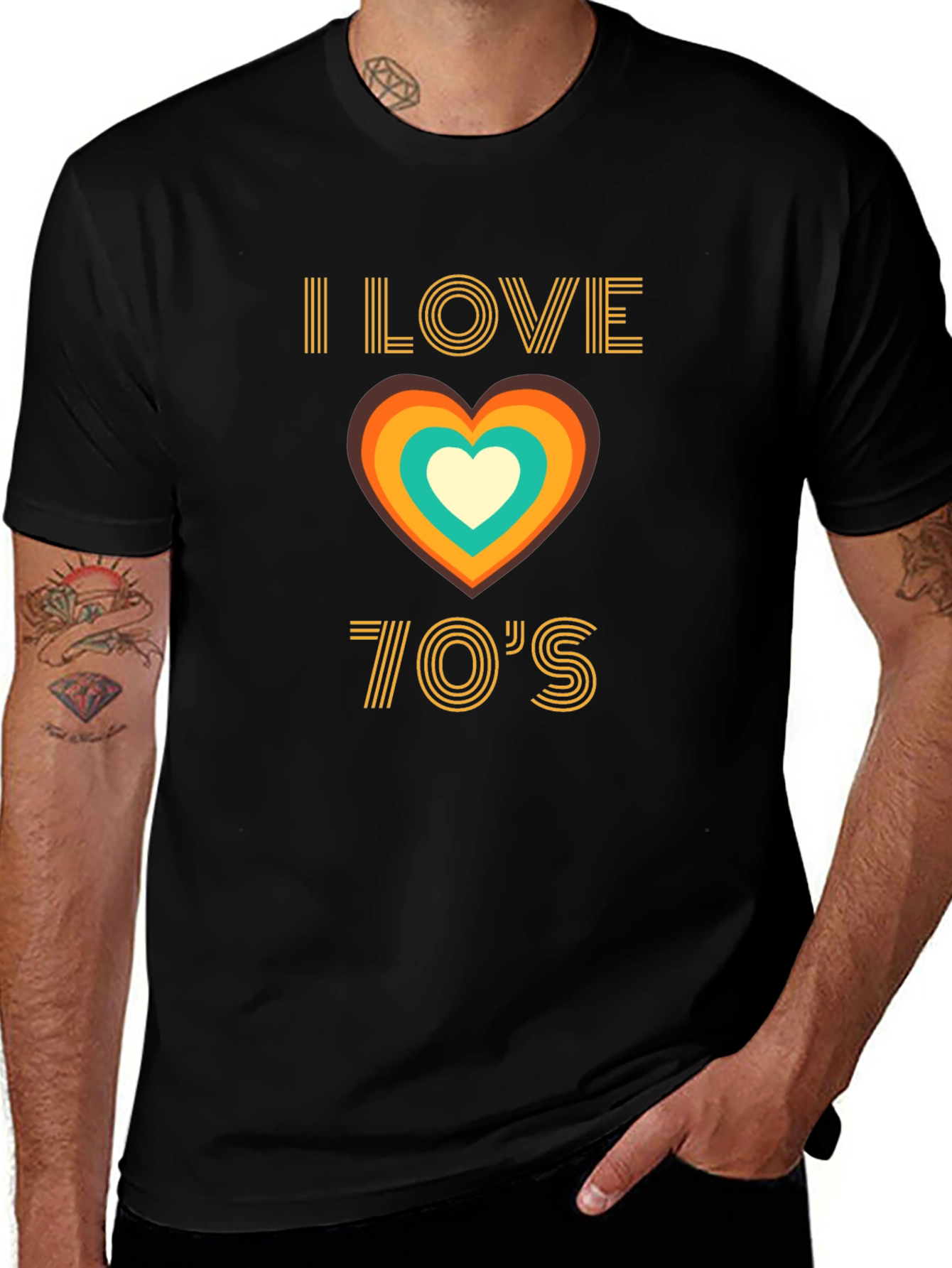 I Love the 70s Retro Heart T-Shirt