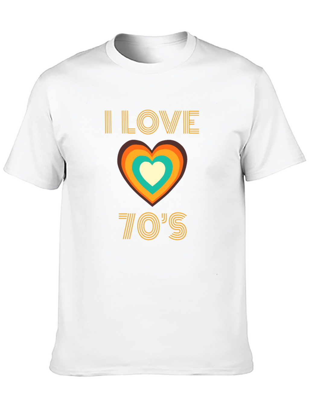 I Love the 70s Retro Heart T-Shirt